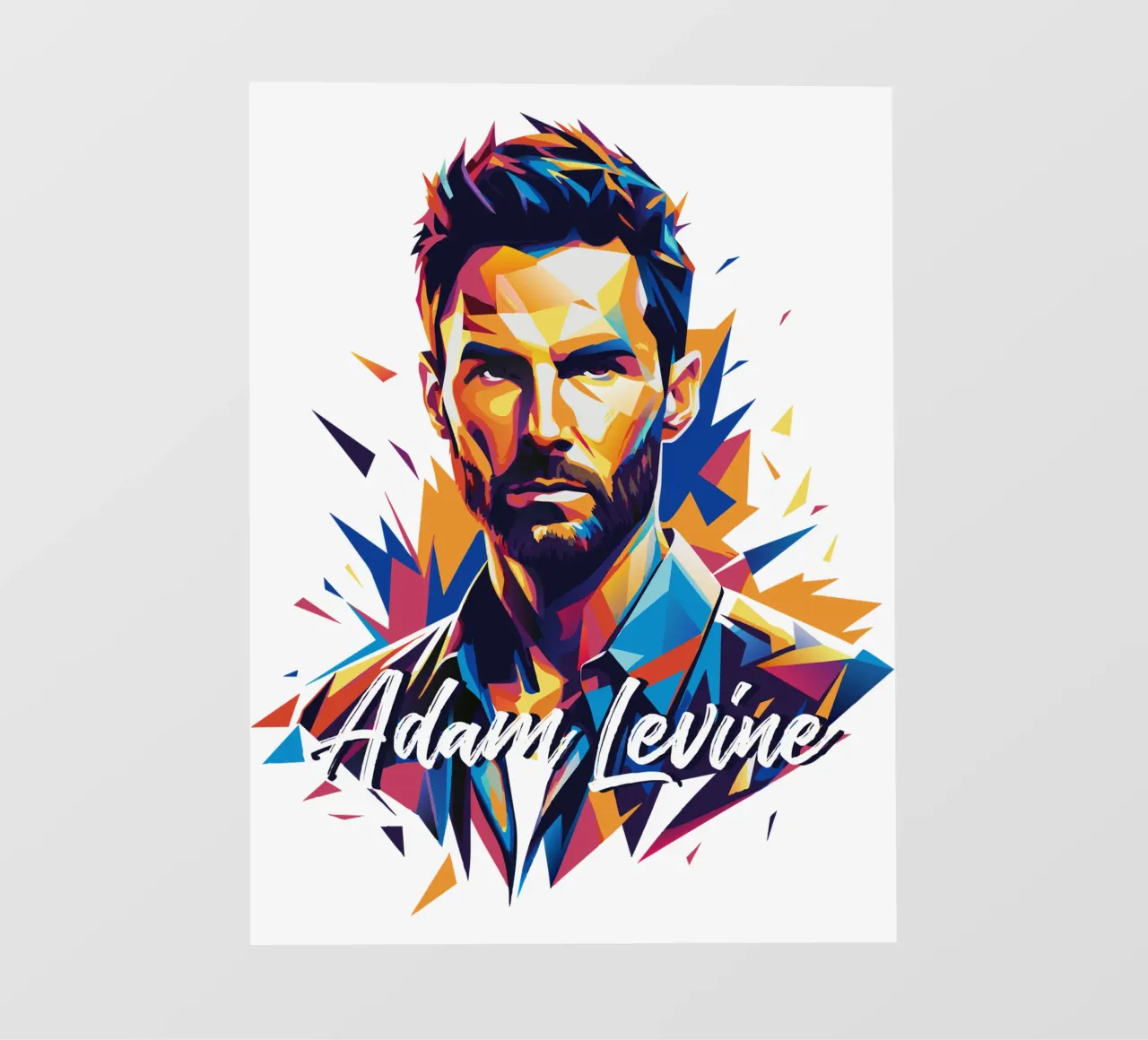 Adam Levine in Wpap Pop Art pellicola backlit da vectorartnesia