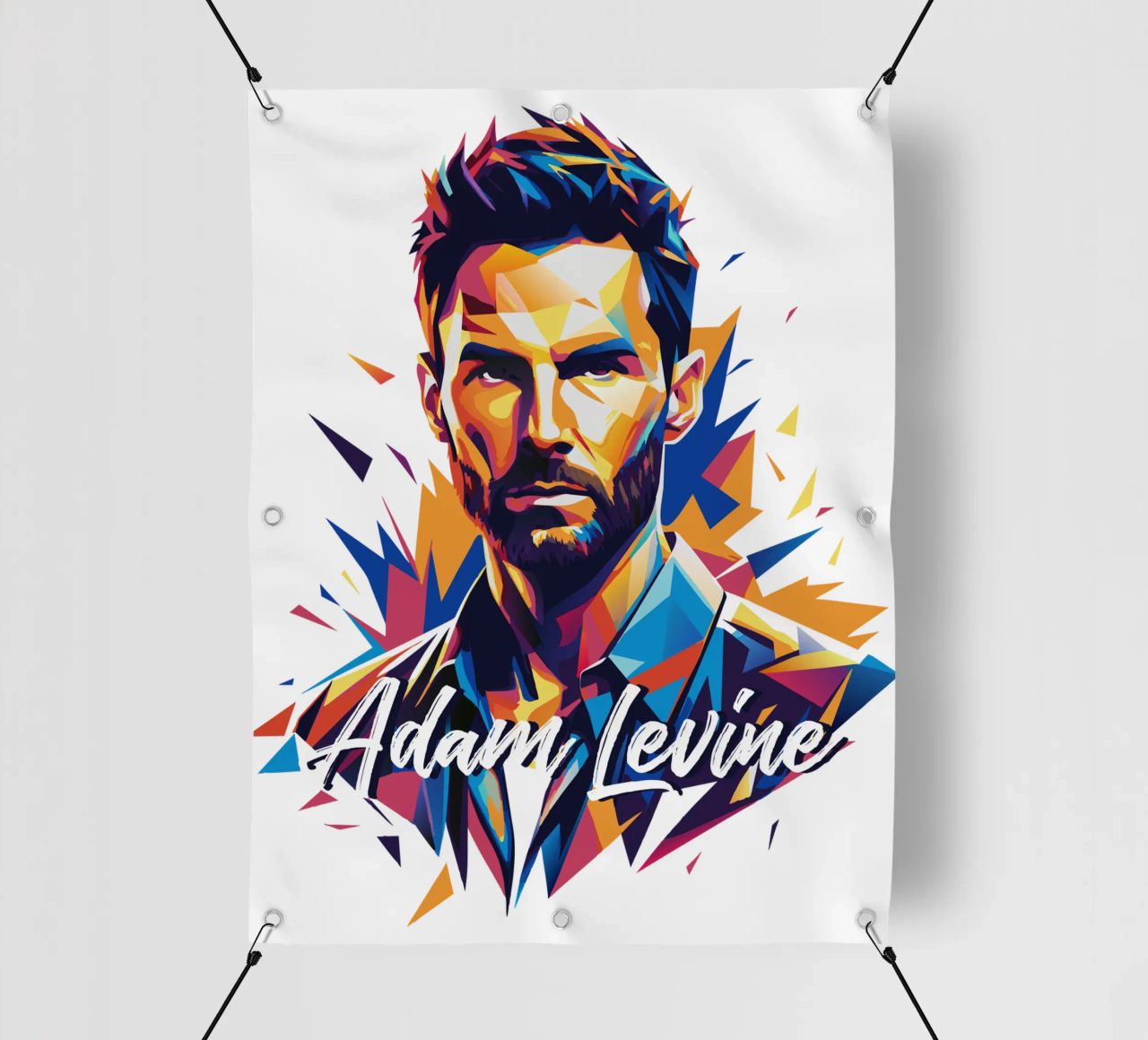 Adam Levine in Wpap Pop Art telo in pvc da vectorartnesia