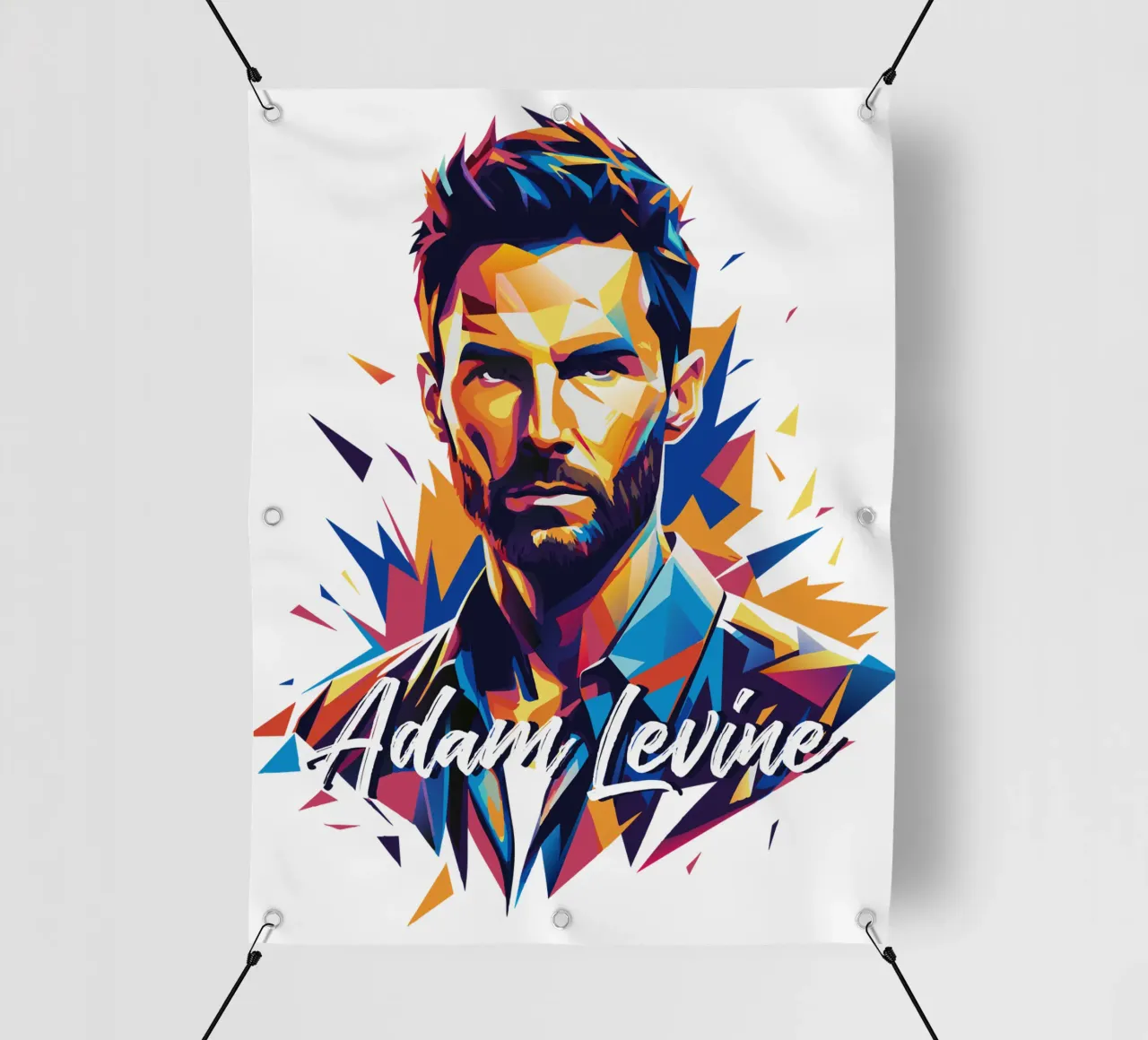 Adam Levine in Wpap Pop Art lonas publicitarias de vectorartnesia