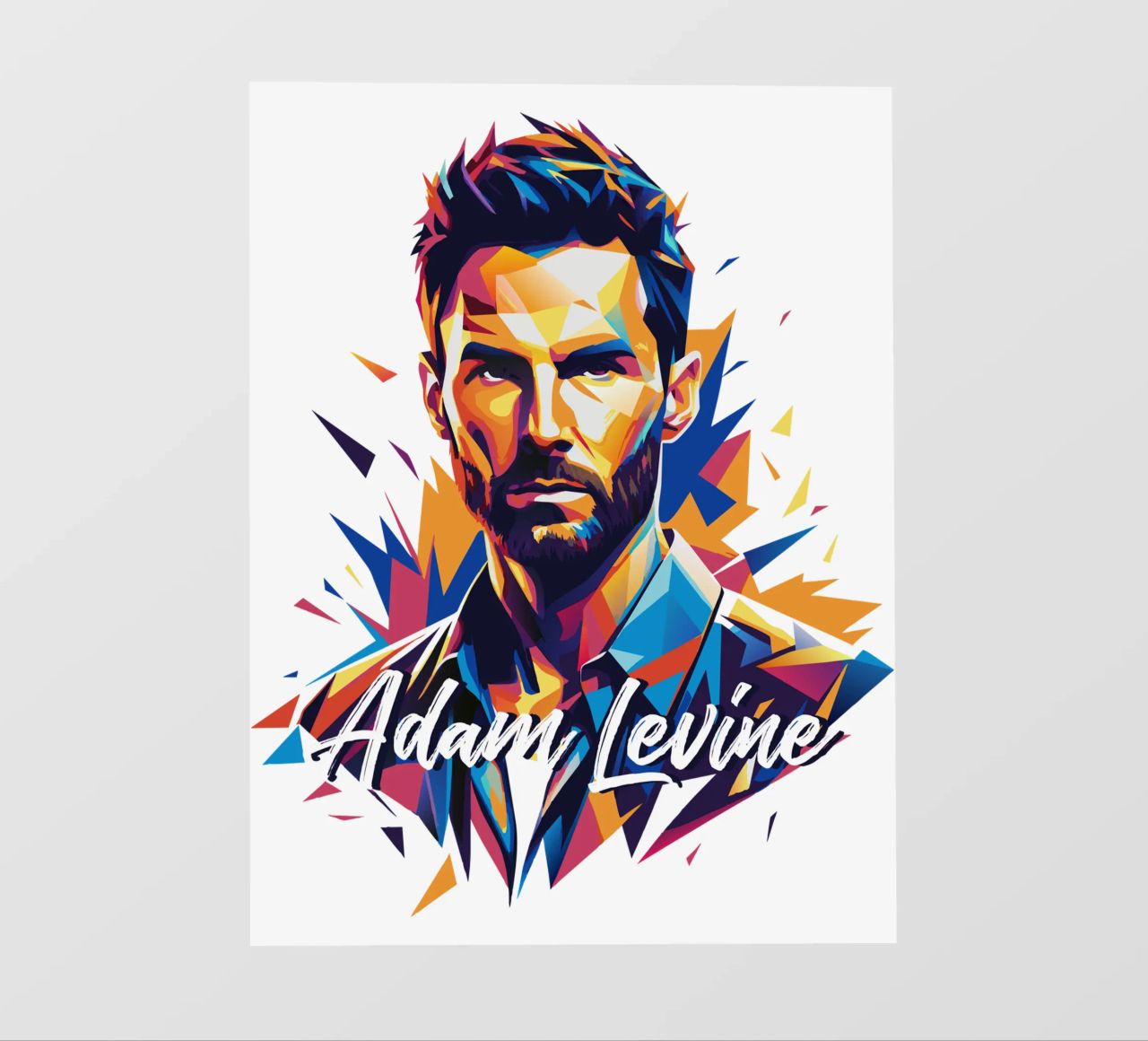 Adam Levine in Wpap Pop Art telo in pvc da vectorartnesia