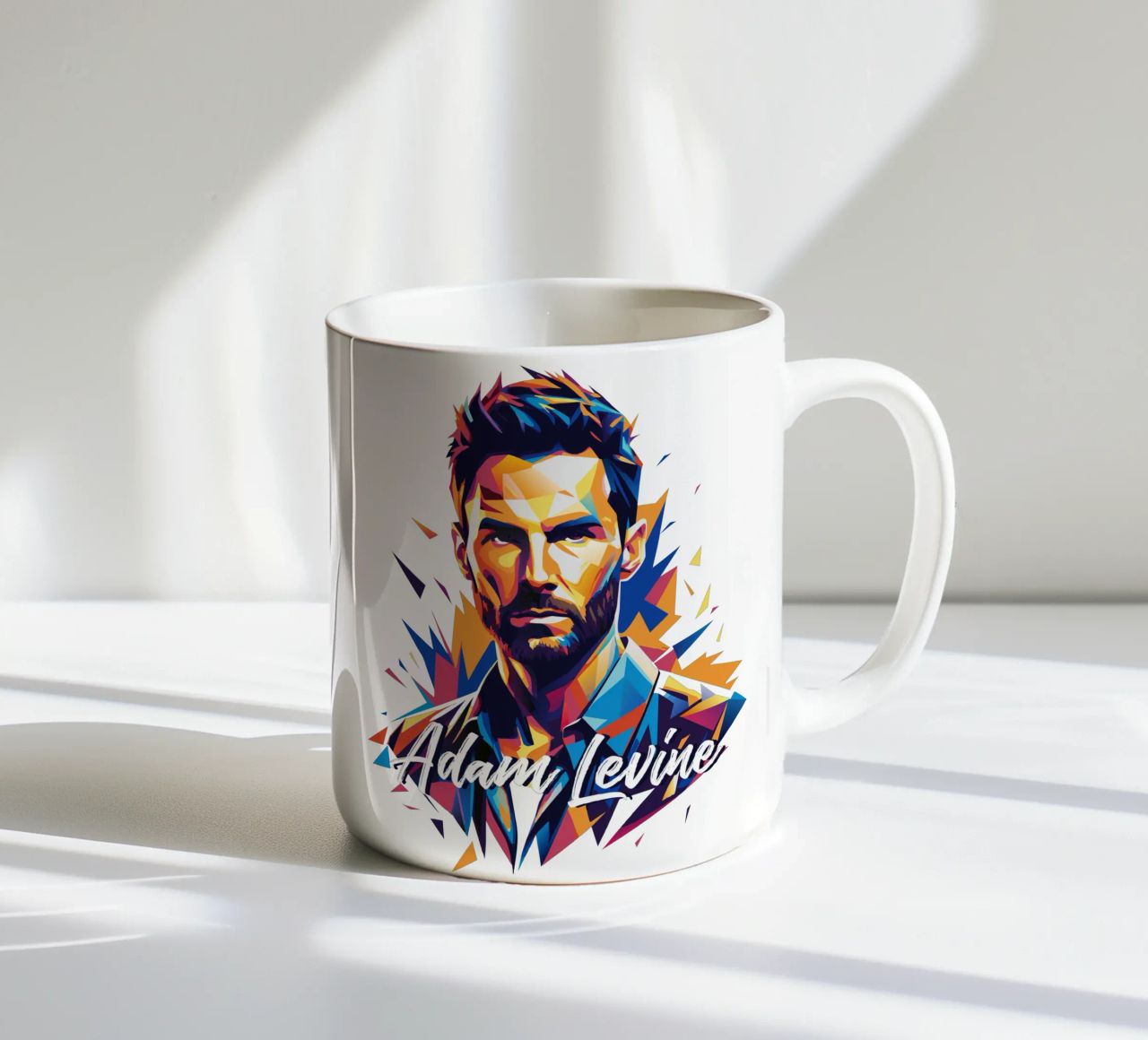 Adam Levine in Wpap Pop Art tazza in ceramica da vectorartnesia
