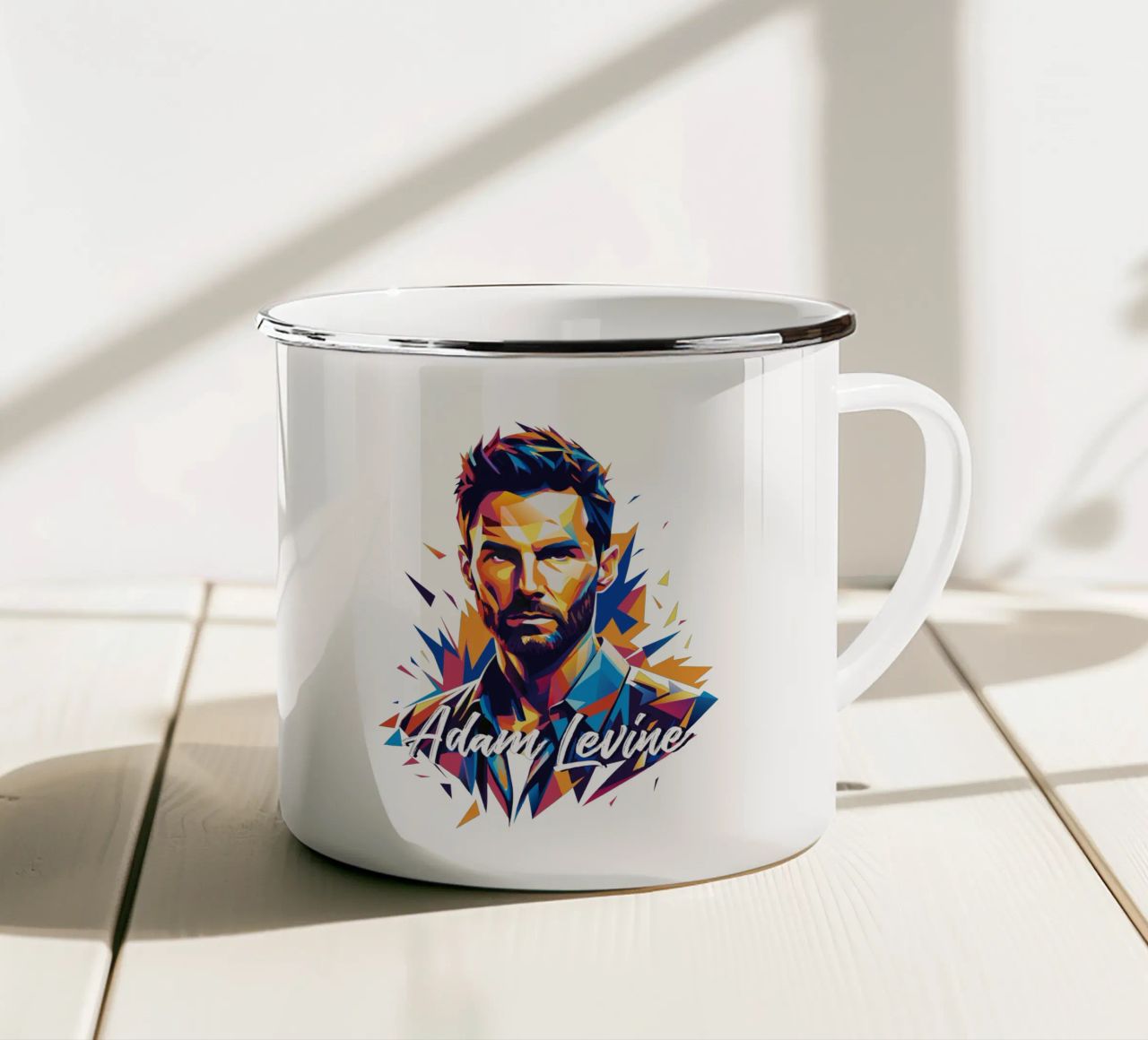 Adam Levine in Wpap Pop Art tazza in smalto da vectorartnesia