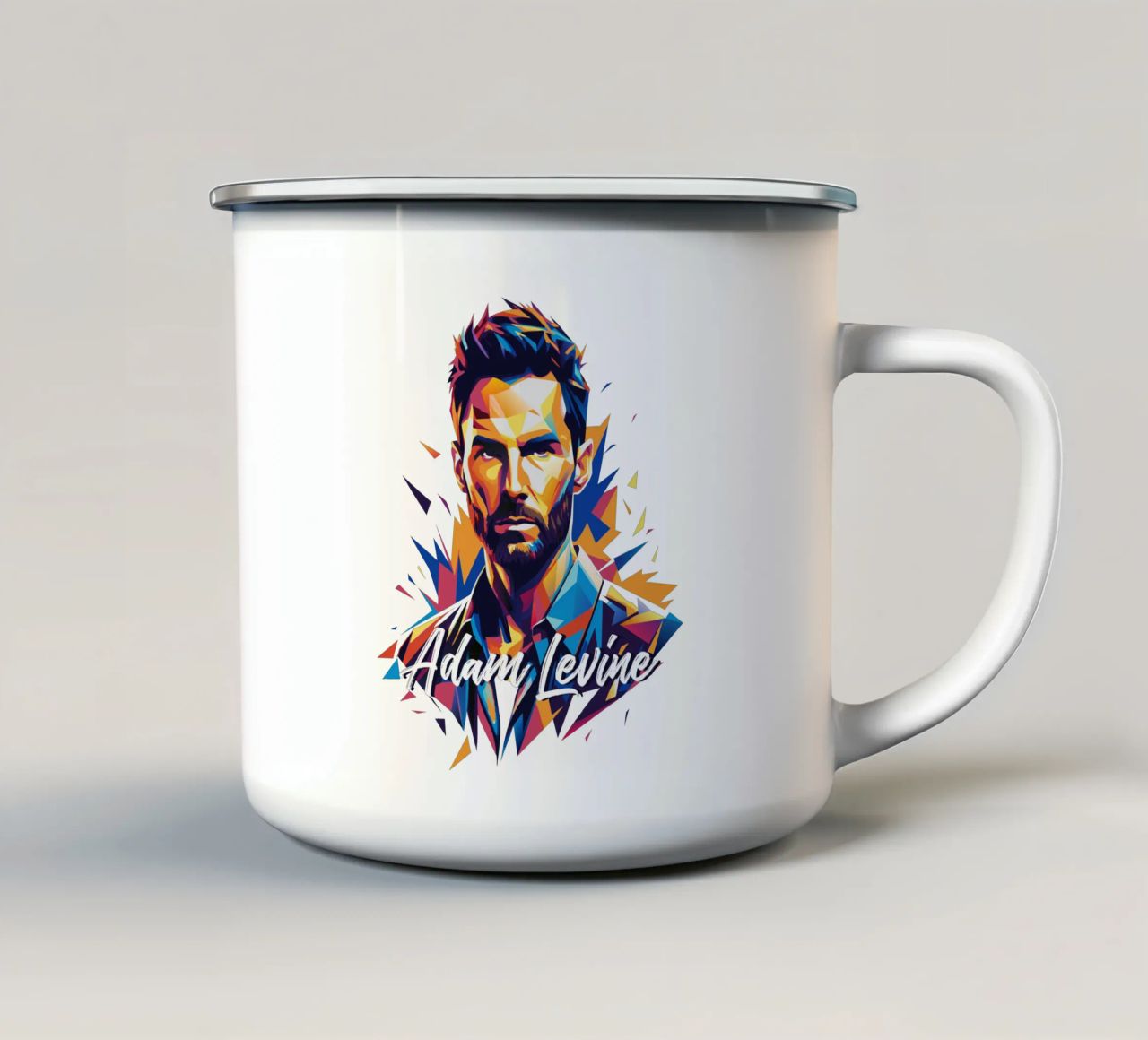 Adam Levine in Wpap Pop Art tazza in smalto da vectorartnesia