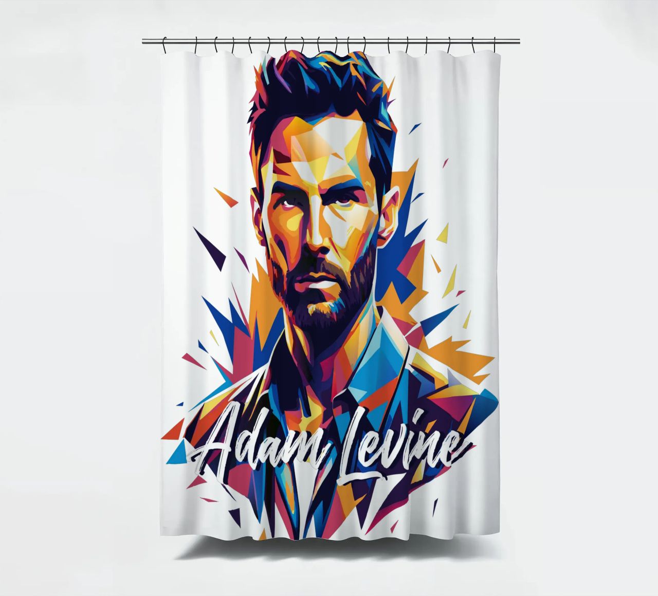 Adam Levine in Wpap Pop Art tenda da doccia da vectorartnesia