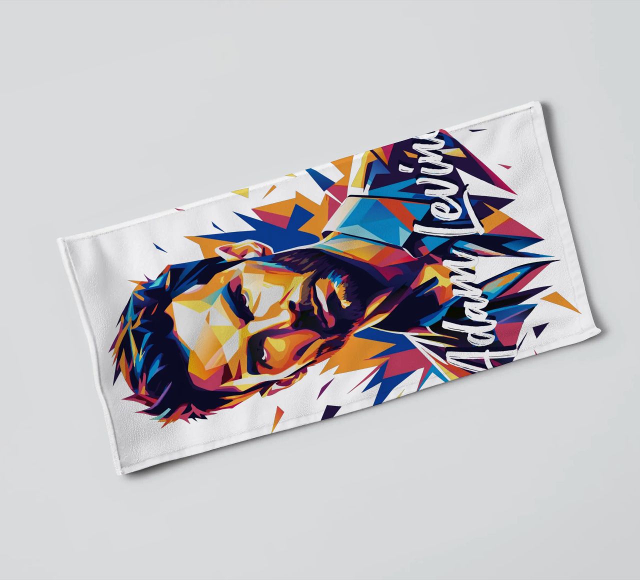 Adam Levine in Wpap Pop Art asciugamano da bagno da vectorartnesia