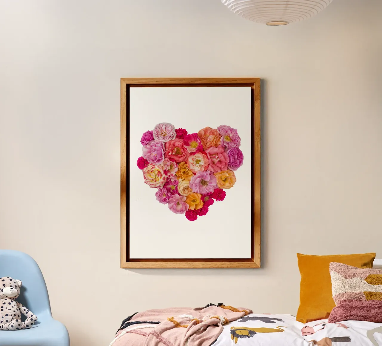 Cuore di rose colorate alluminio dibond da Curious Collections by Marielle Leenders