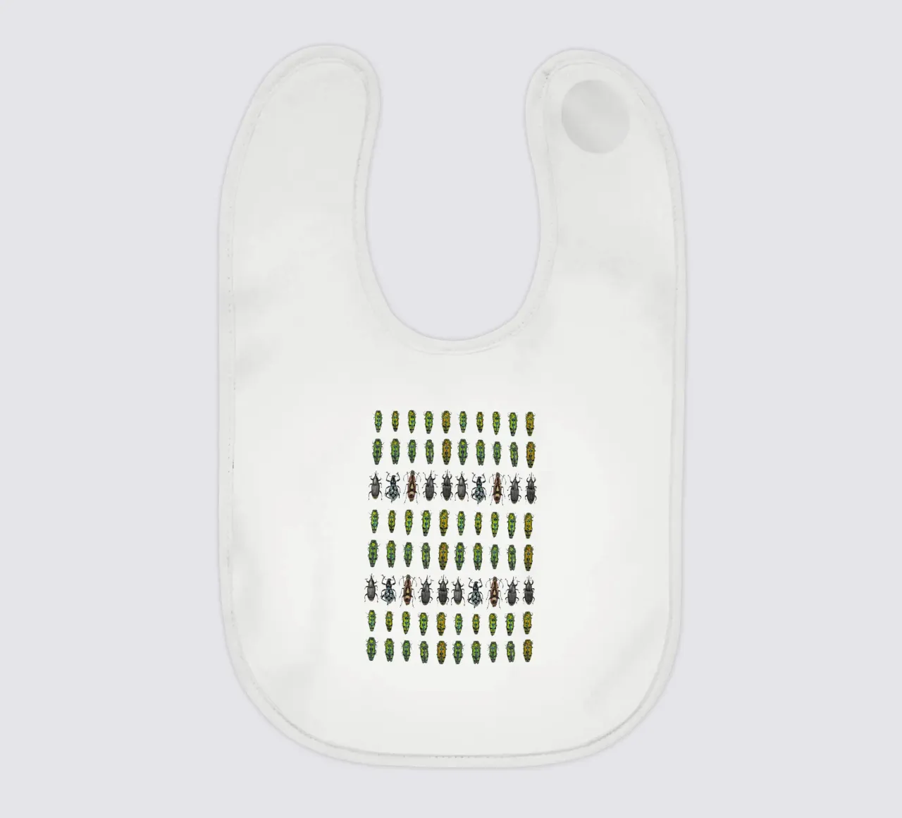 Tiny beetles baby bib by Curious Collections by Marielle Leenders