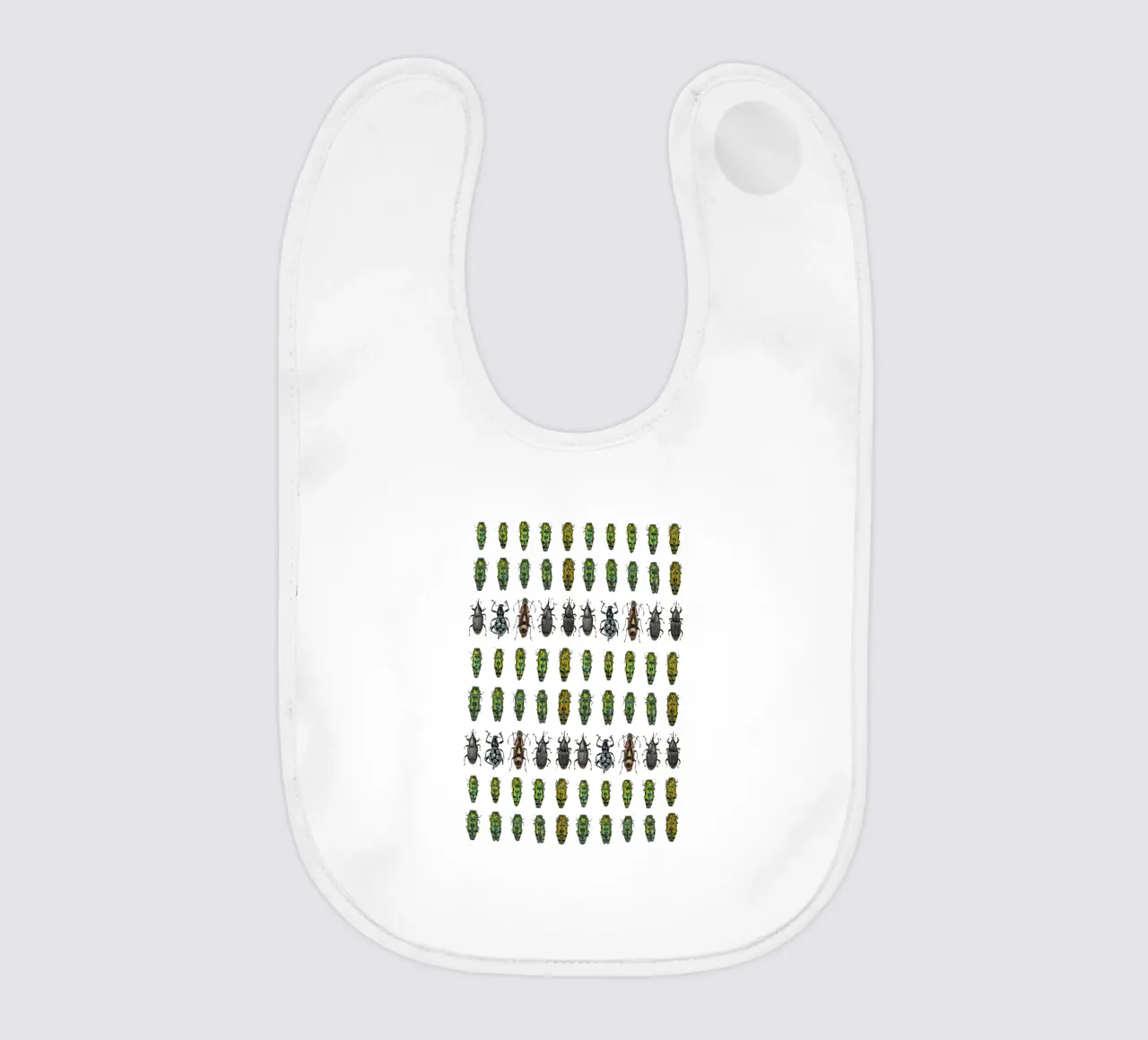 Tiny beetles baby bib by Curious Collections by Marielle Leenders