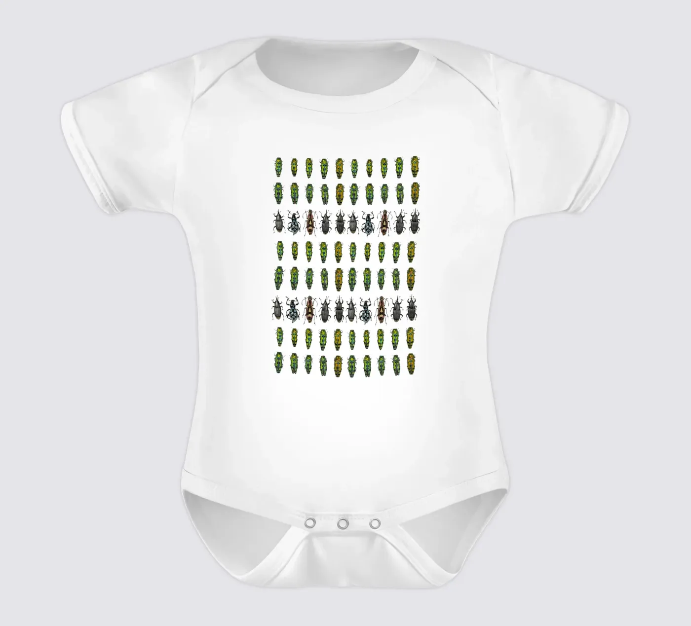 Kleine kevers babyrompertje korte mouwen van Curious Collections by Marielle Leenders