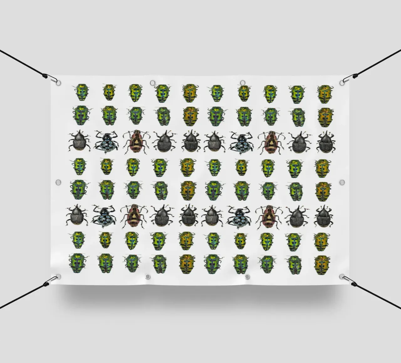 Tiny beetles telo in pvc da Curious Collections by Marielle Leenders