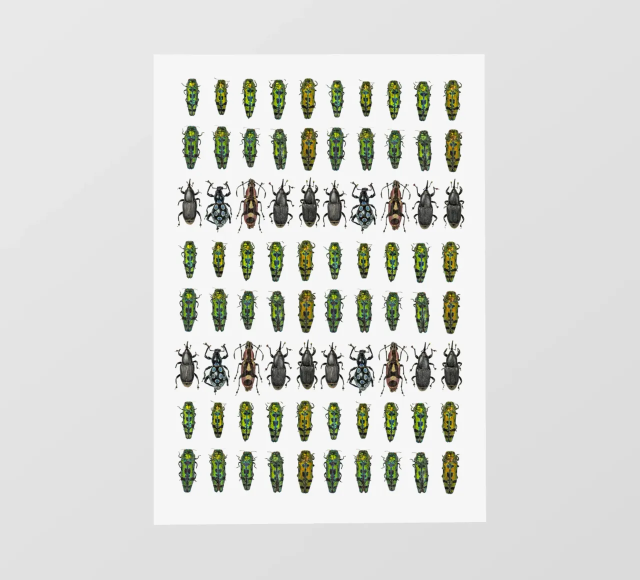 Tiny beetles telo in pvc da Curious Collections by Marielle Leenders