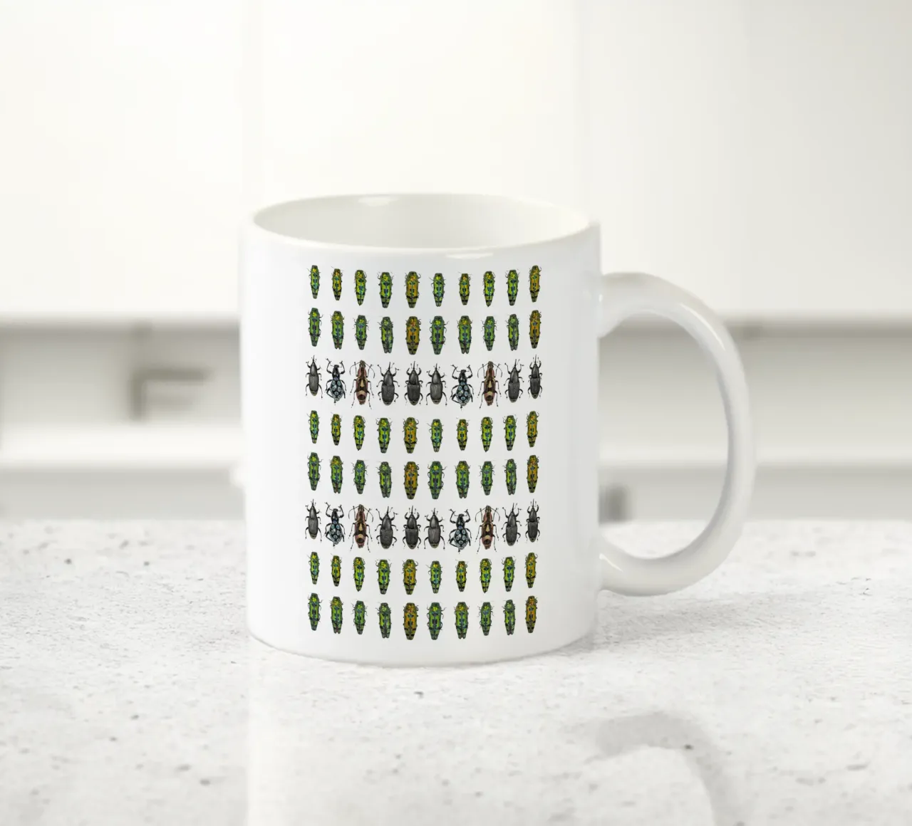 Tiny beetles ceramic mug by Curious Collections by Marielle Leenders