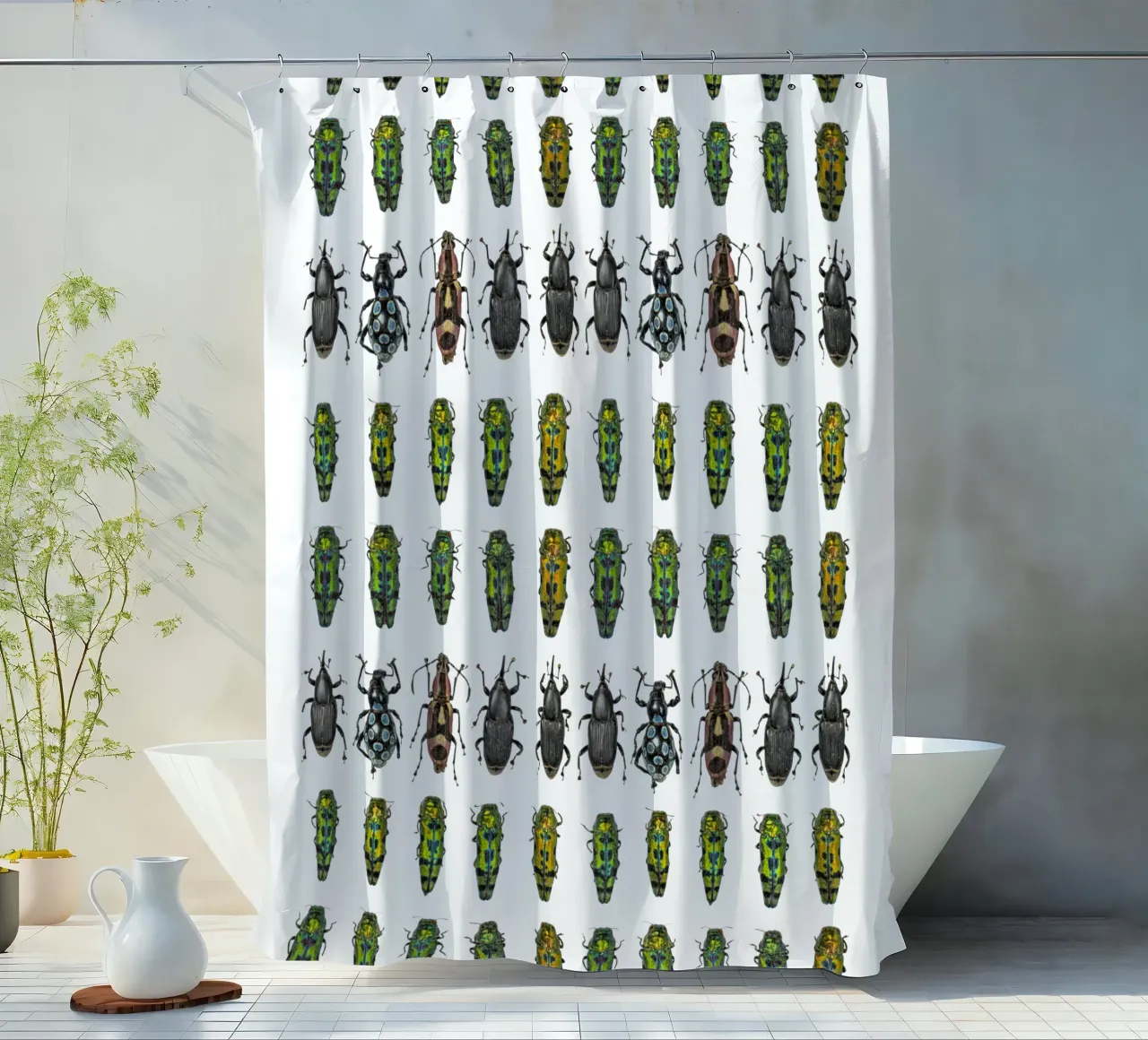 Winzige Käfer Duschvorhang von Curious Collections by Marielle Leenders