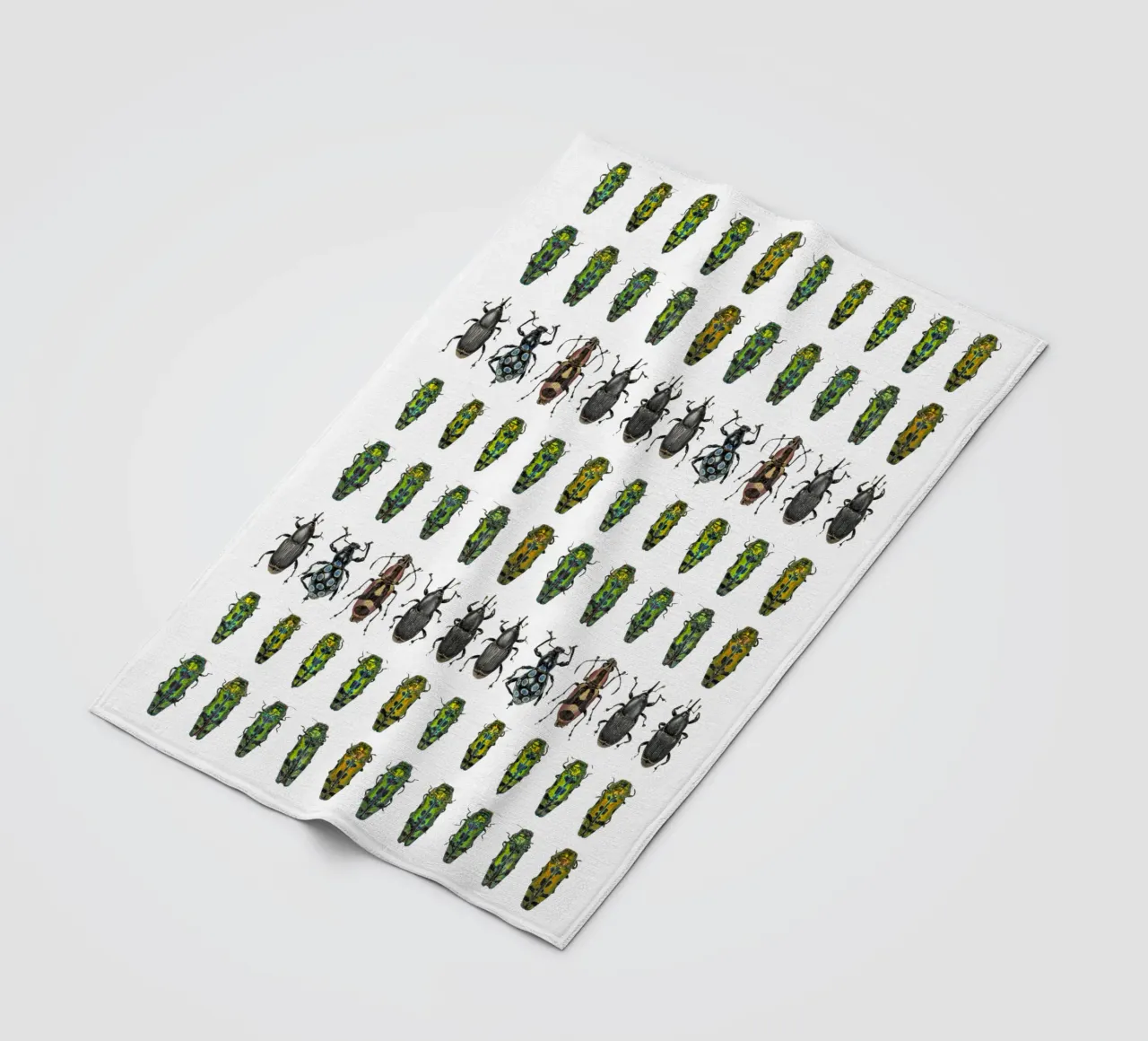 Tiny beetles fleece blanket by Curious Collections by Marielle Leenders