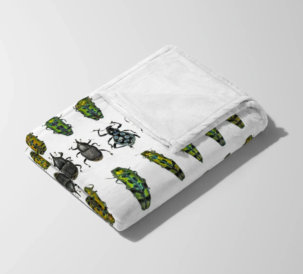 Tiny beetles fleece blanket by Curious Collections by Marielle Leenders