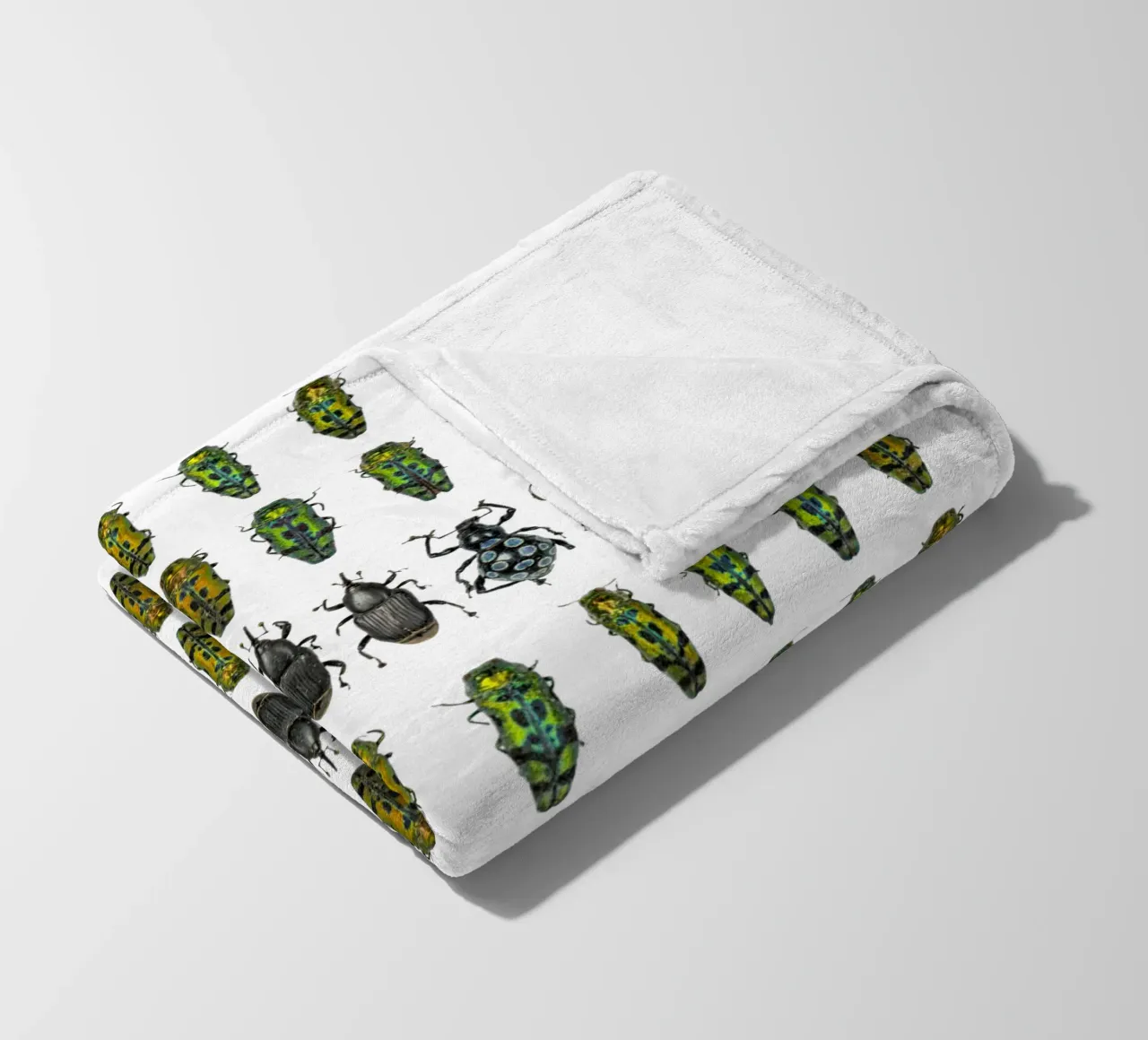 Tiny beetles fleece blanket by Curious Collections by Marielle Leenders