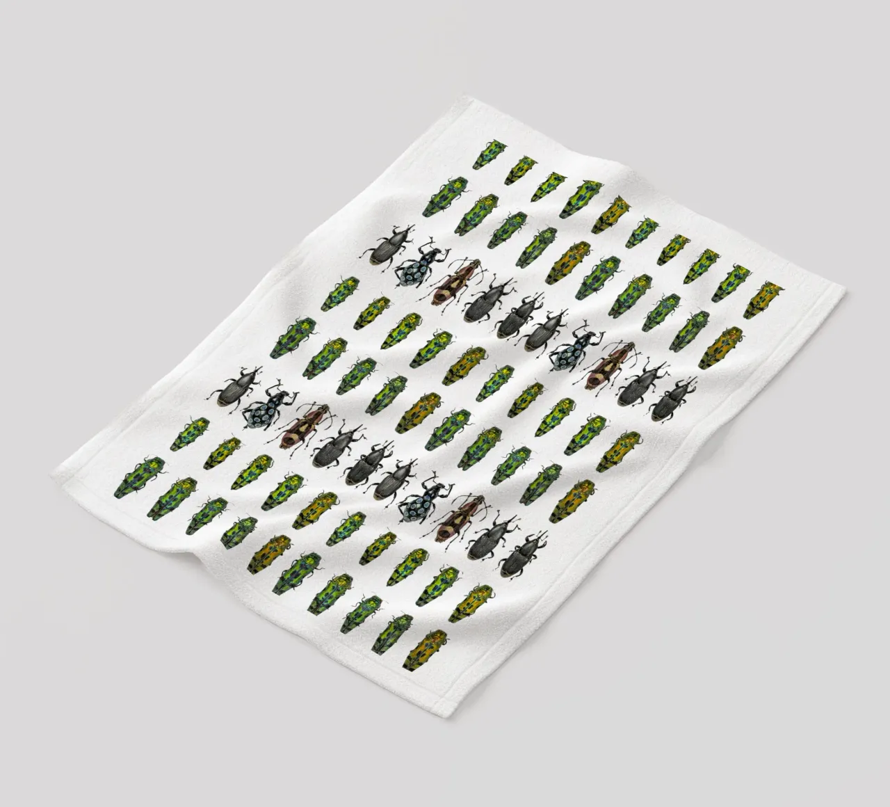 Tiny beetles fleece blanket by Curious Collections by Marielle Leenders