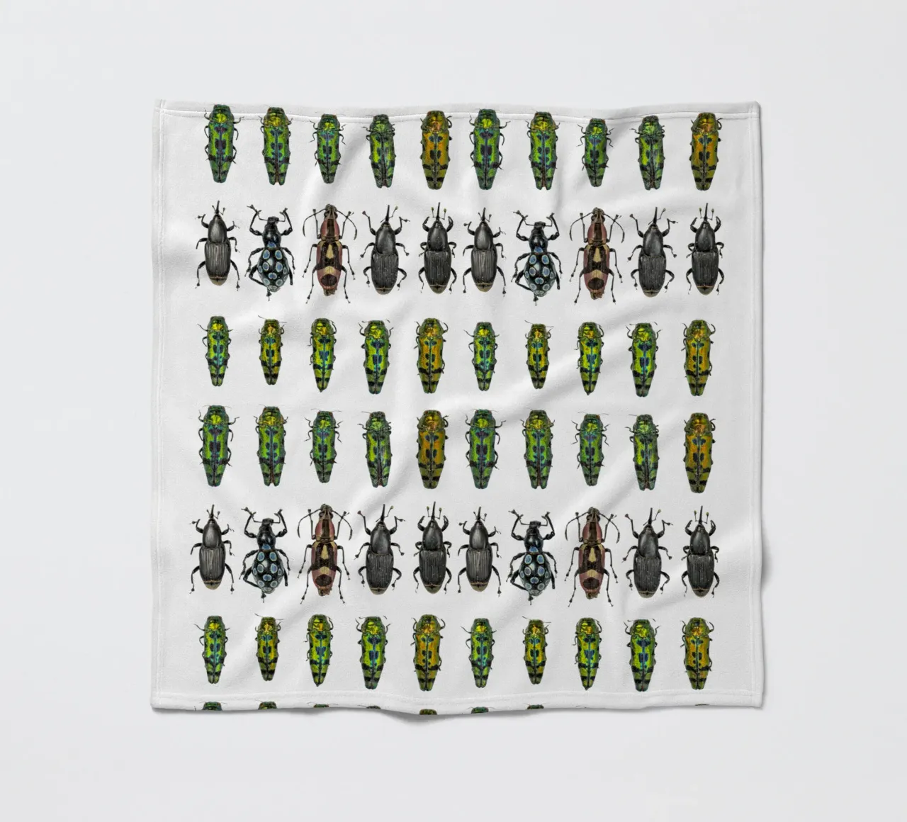 Tiny beetles fleece blanket by Curious Collections by Marielle Leenders