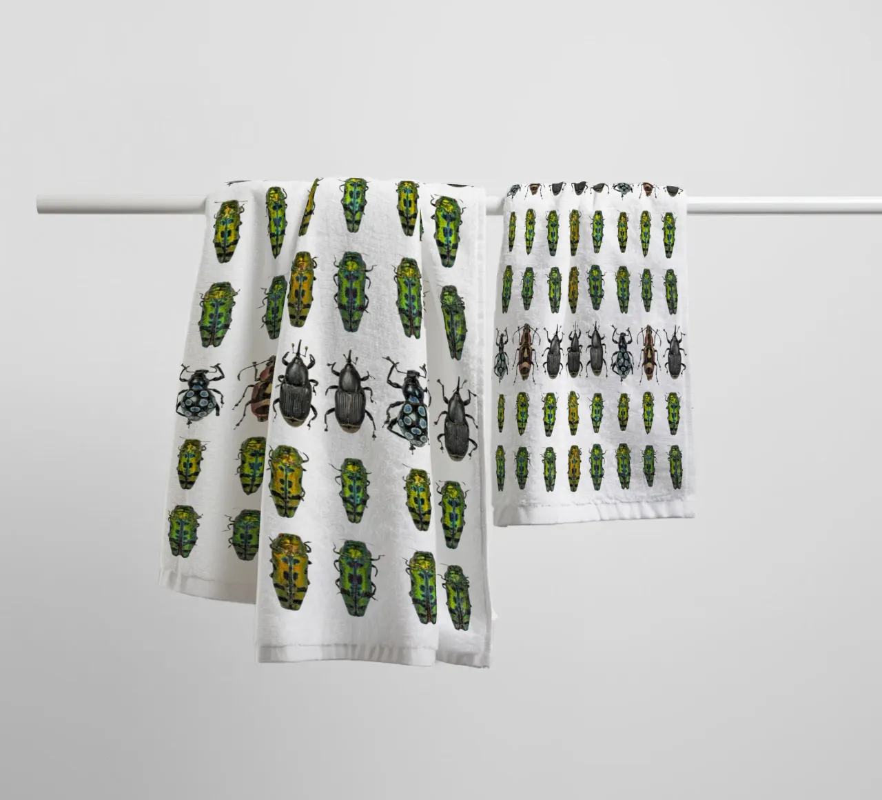 Tiny beetles towel by Curious Collections by Marielle Leenders