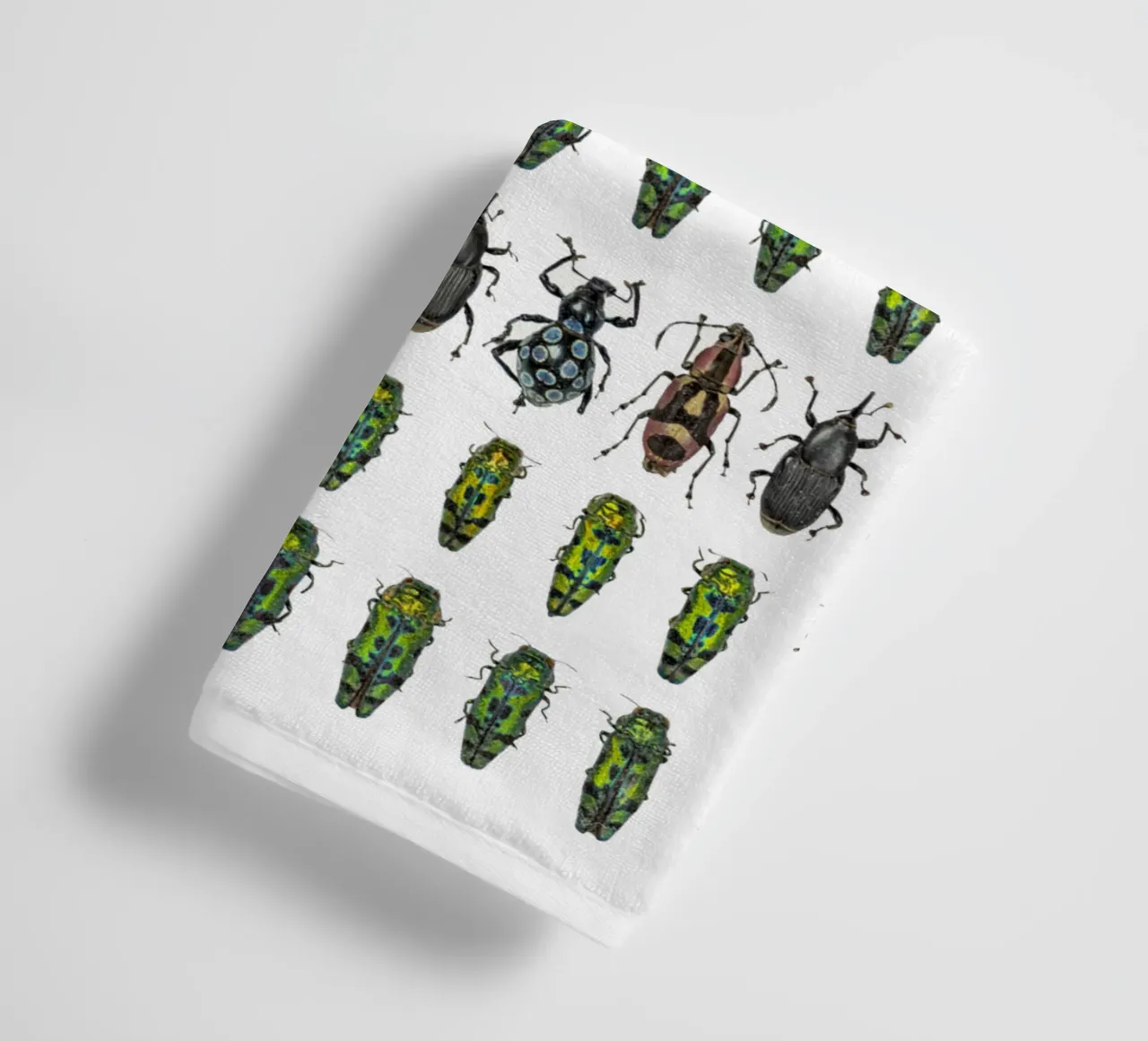 Tiny beetles towel by Curious Collections by Marielle Leenders
