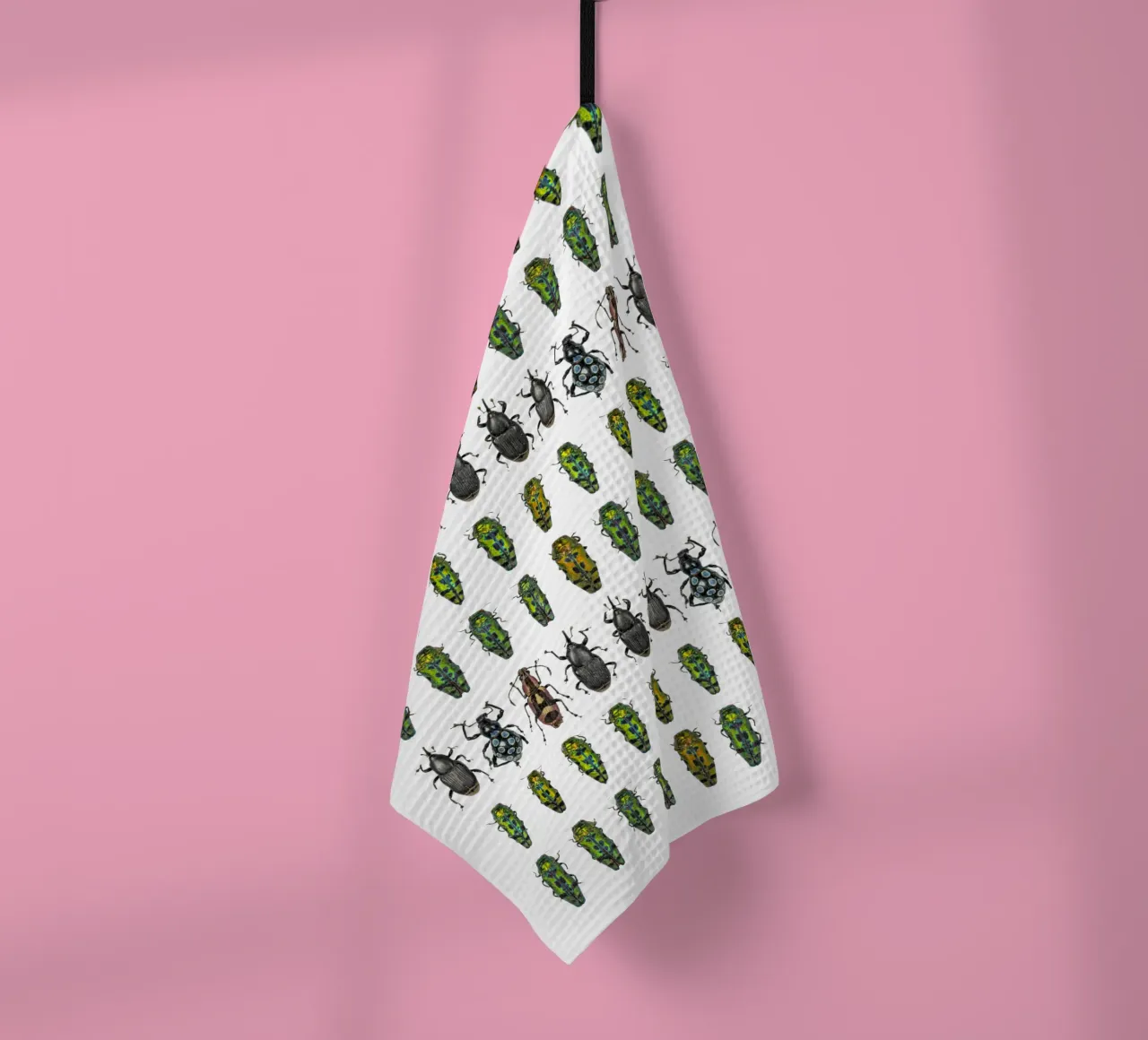 Tiny beetles tea towel by Curious Collections by Marielle Leenders