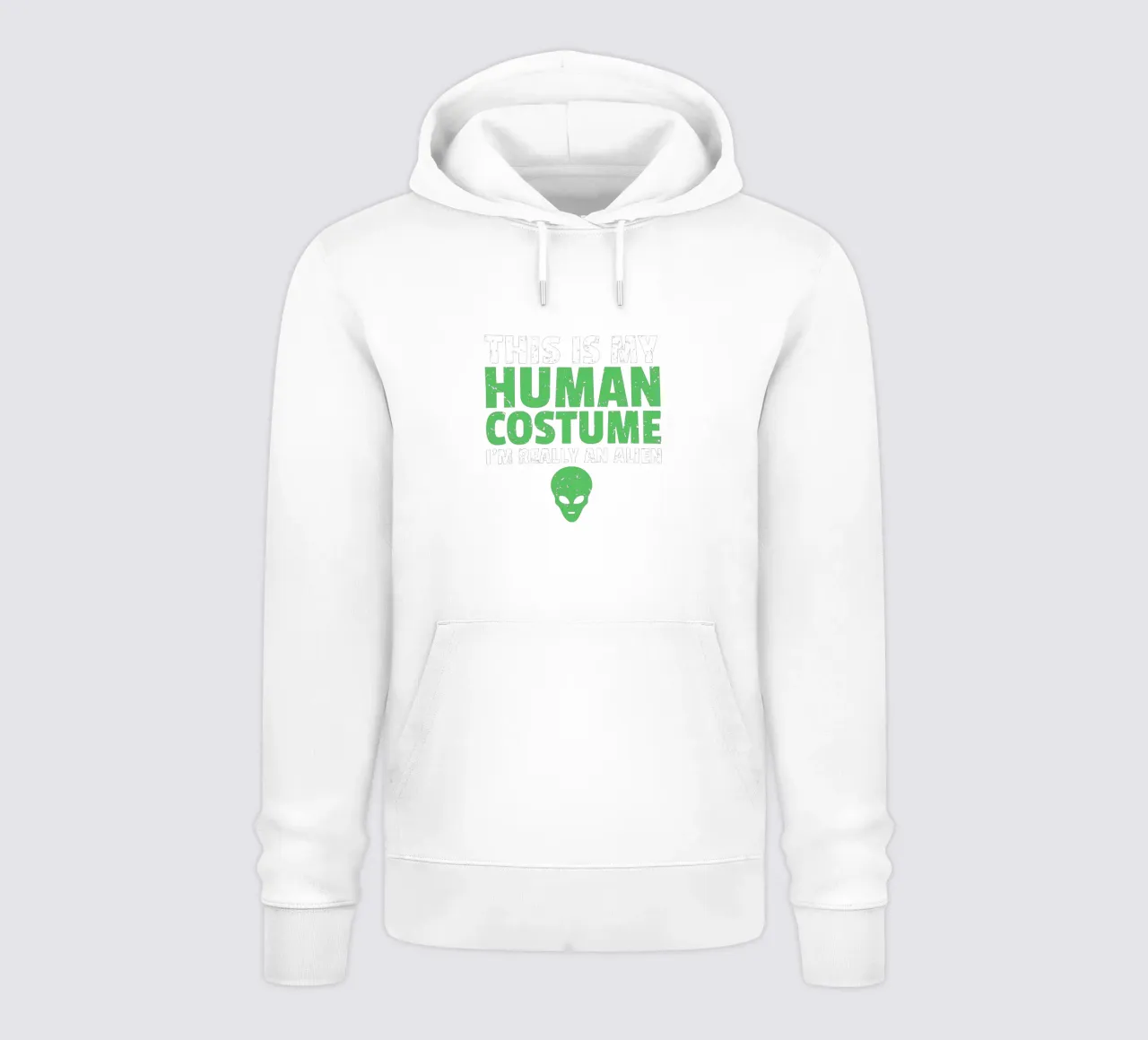 THIS IS MY HUMAN COSTUME I AM REALLY AN ALIEN felpa con cappuccio da edsonramosart