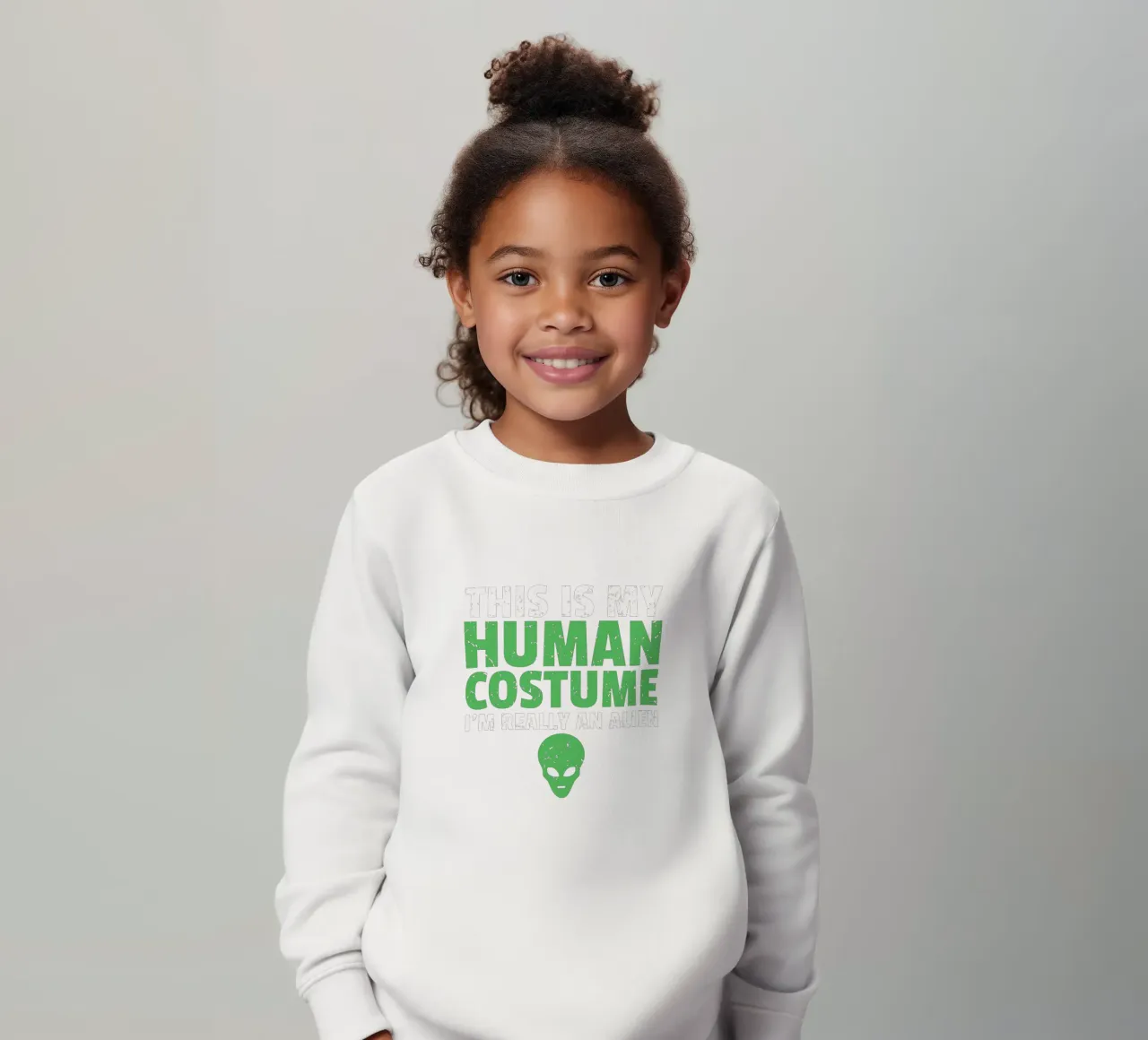 THIS IS MY HUMAN COSTUME I AM REALLY AN ALIEN felpa bambino da edsonramosart