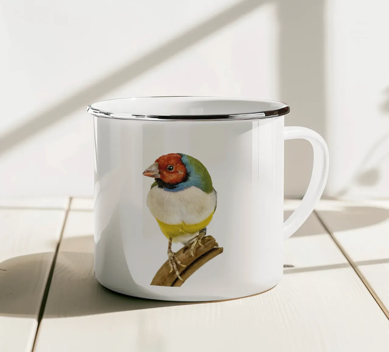 Uccello di gloudamadina tazza in smalto da Curious Collections by Marielle Leenders