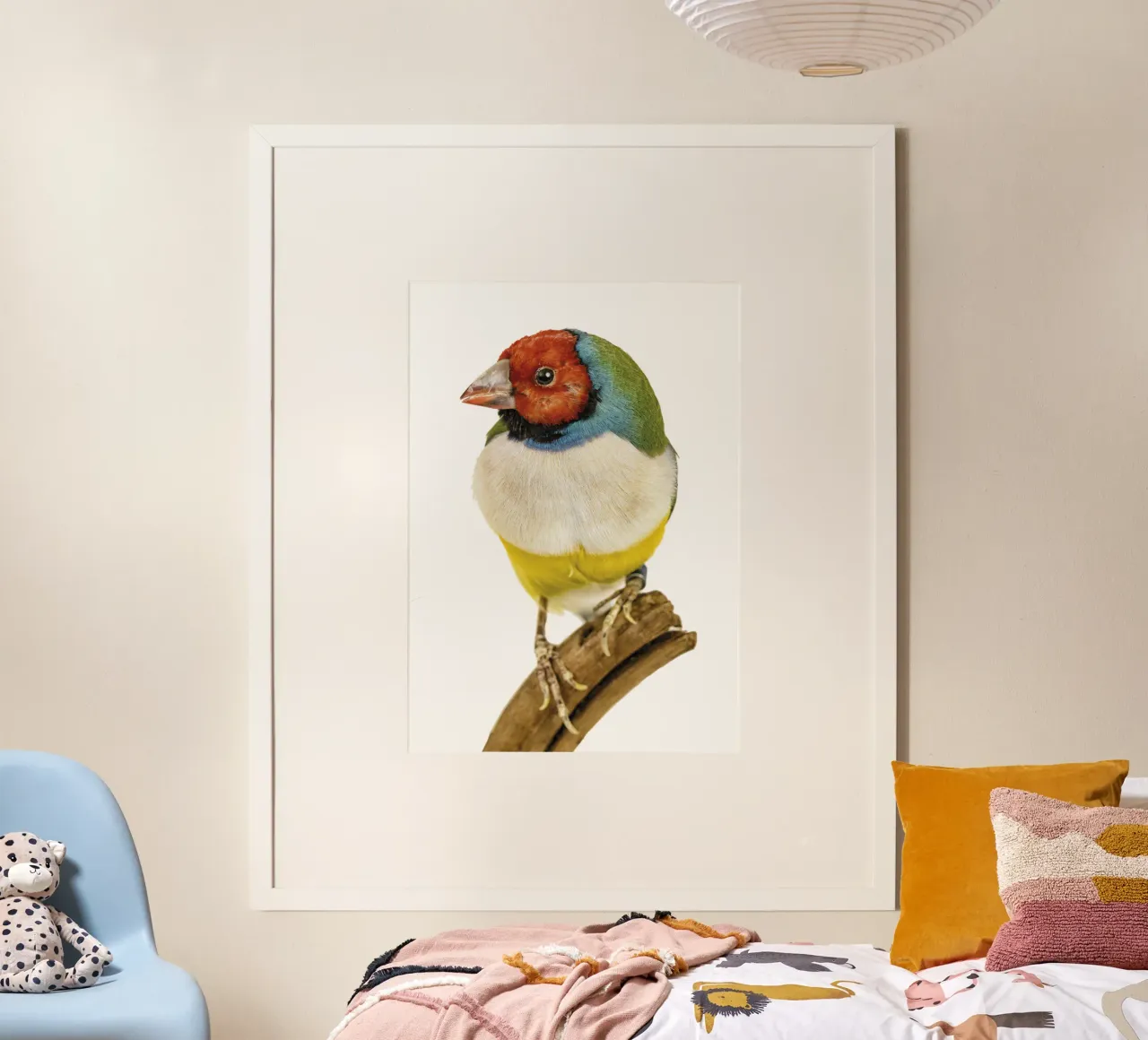 Uccello di gloudamadina poster con telaio in plastica da Curious Collections by Marielle Leenders