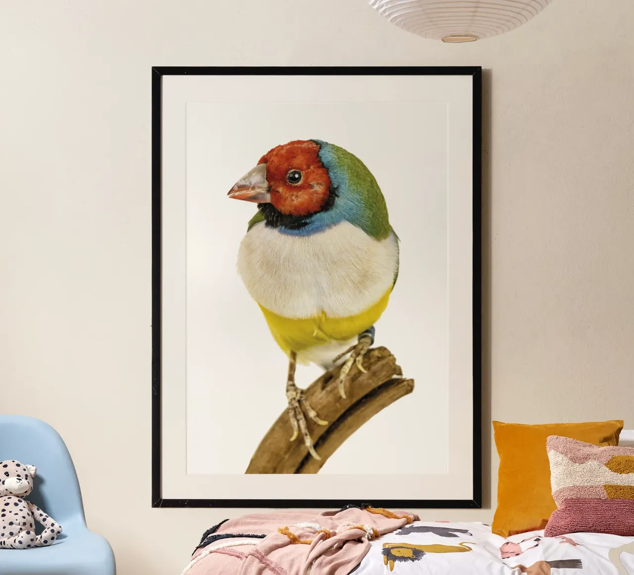 Uccello di gloudamadina poster con telaio in plastica da Curious Collections by Marielle Leenders