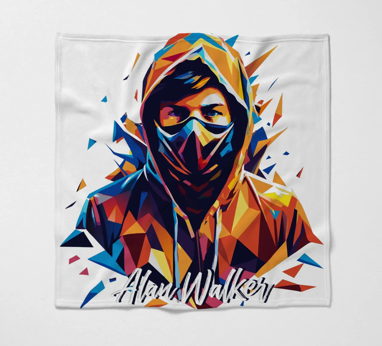 Alan Walker Porträt Wpap Pop Art Fleecedecke von vectorartnesia