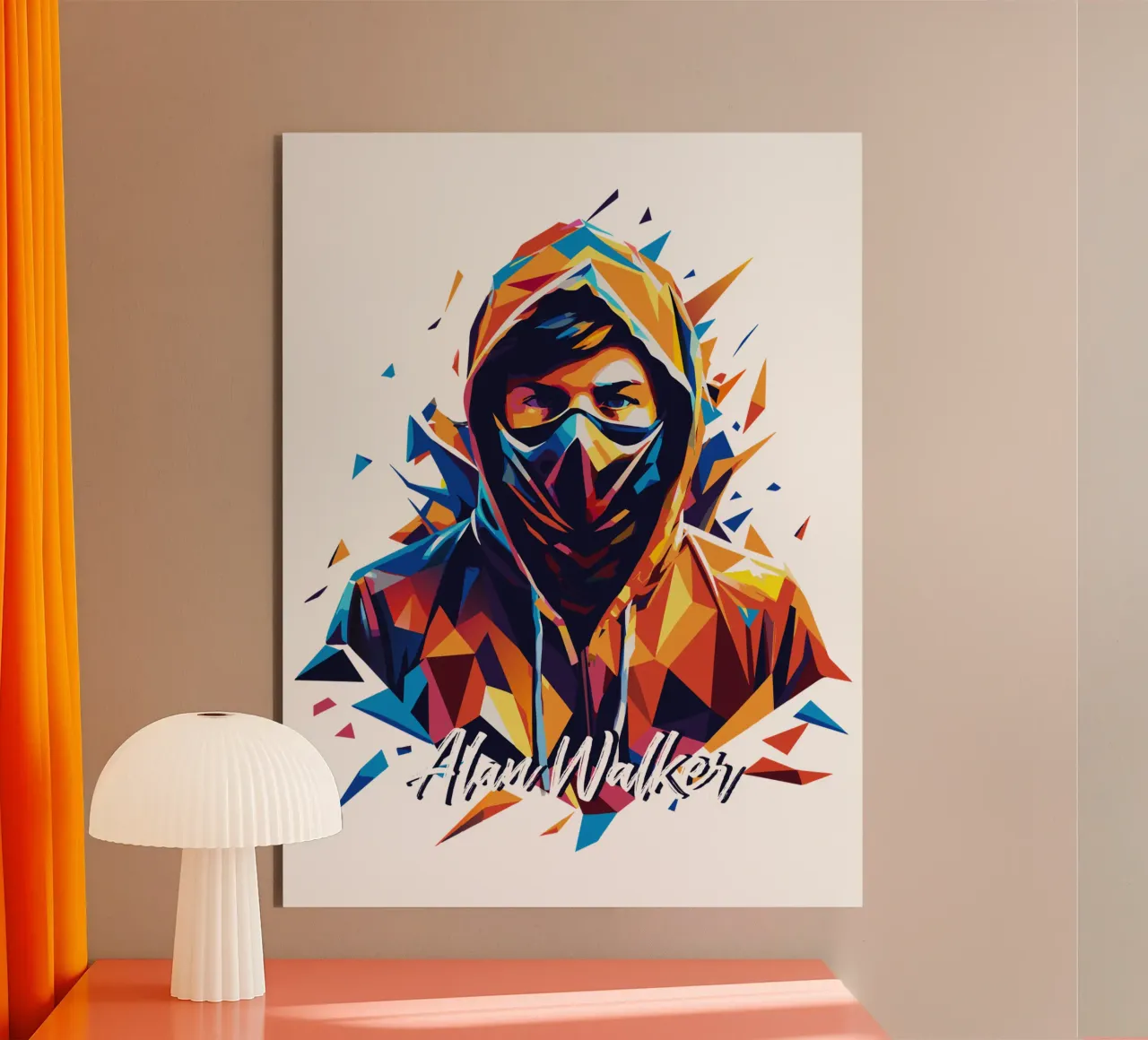 Alan Walker ritratto Wpap Pop Art alluminio dibond da vectorartnesia