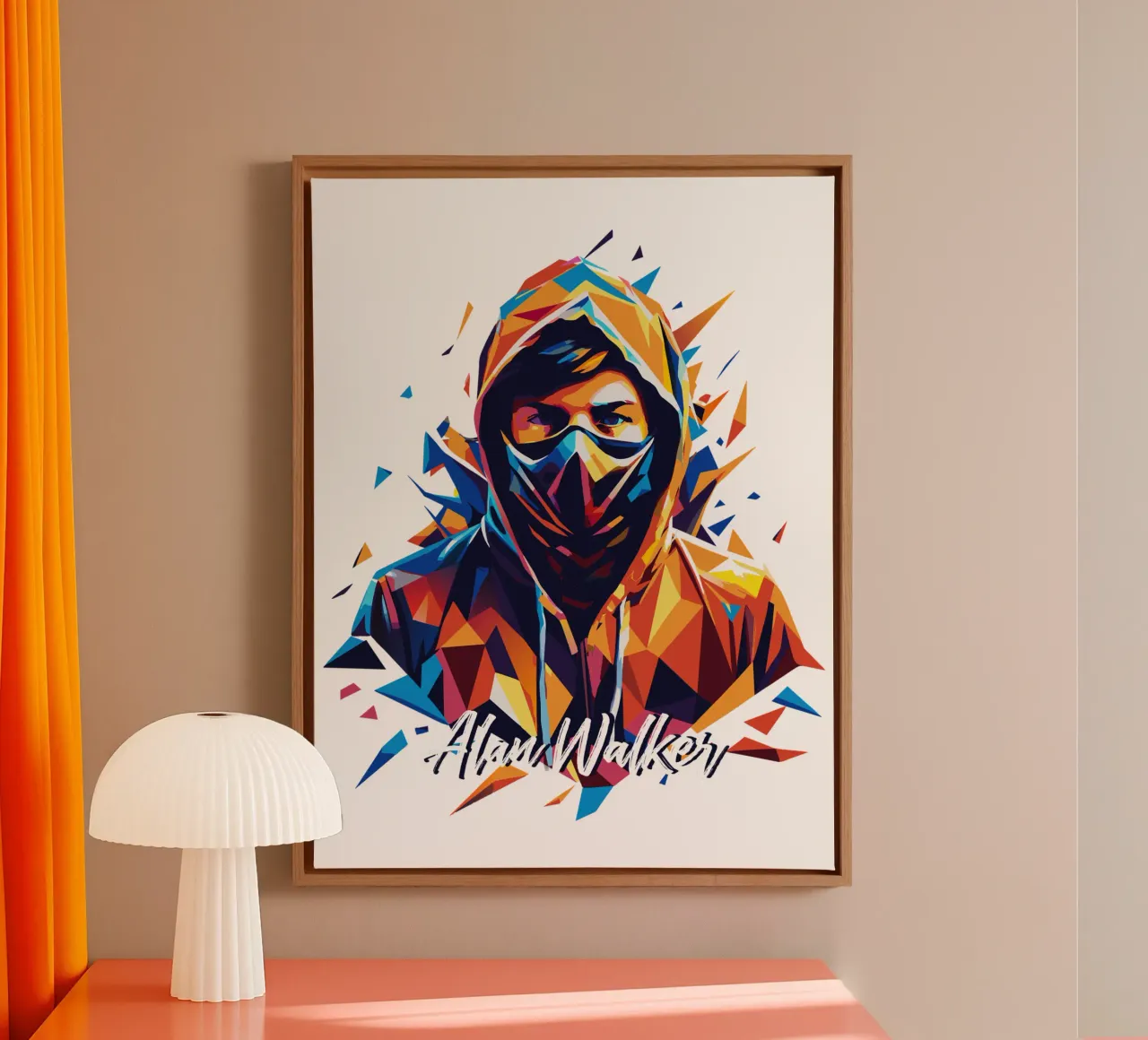 Alan Walker Portrait Wpap Pop Art canvas by vectorartnesia