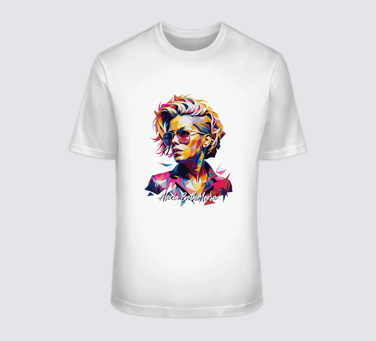 Alecia Beth Moore Portrait in WPAP Pop Art t-shirt da vectorartnesia