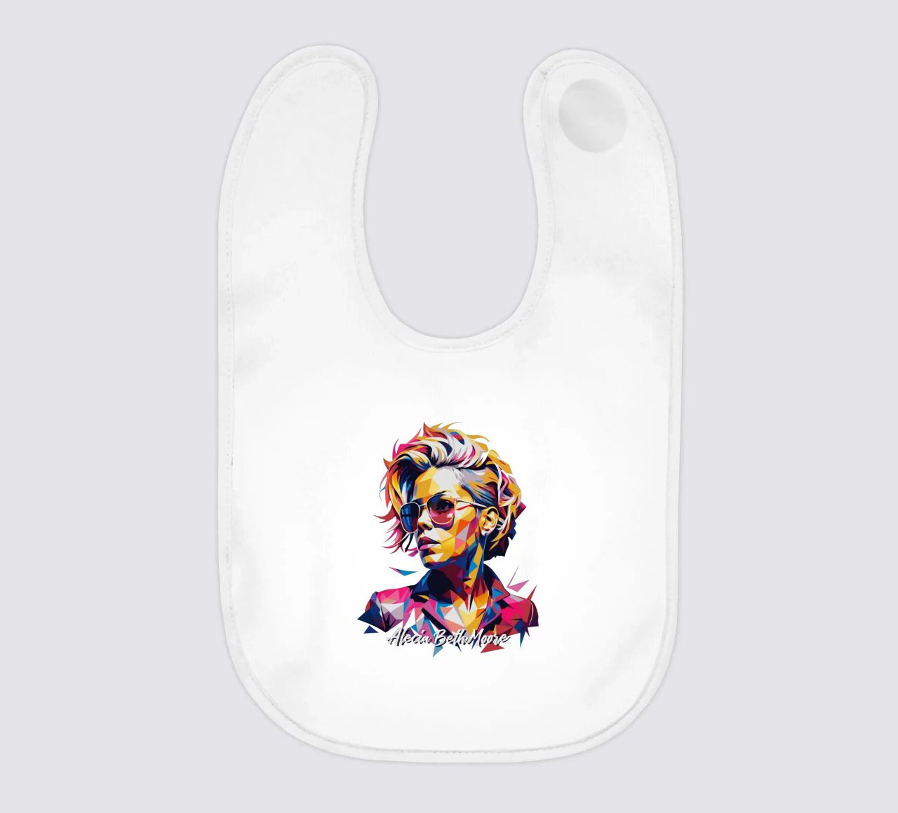 Alecia Beth Moore Portrait in WPAP Pop Art bavaglino da vectorartnesia