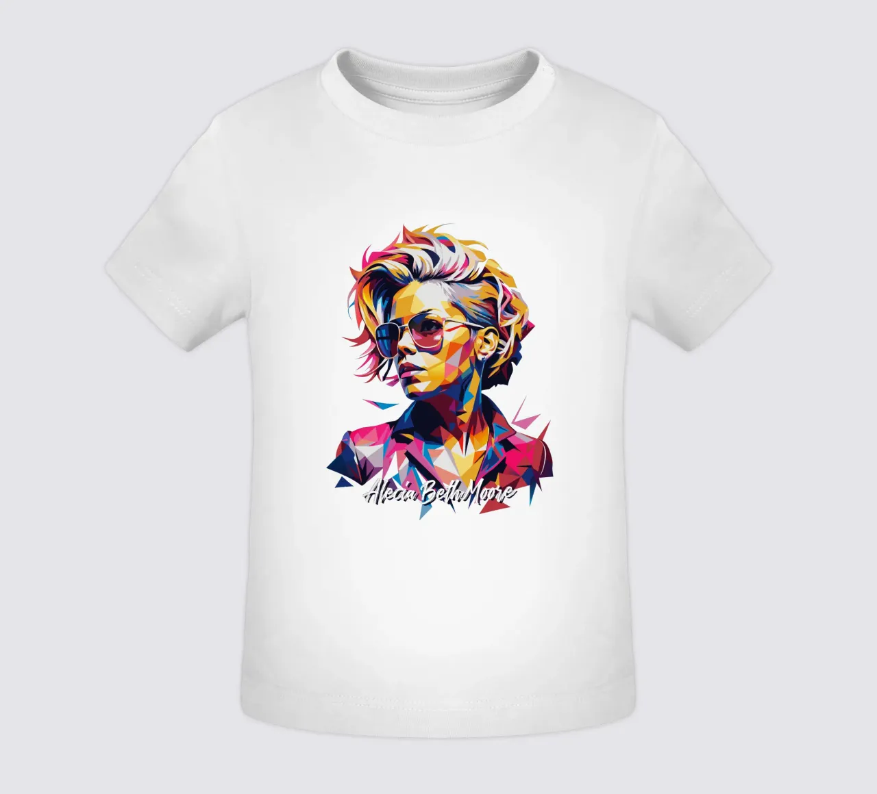 Alecia Beth Moore Portrait in WPAP Pop Art maglietta neonato da vectorartnesia