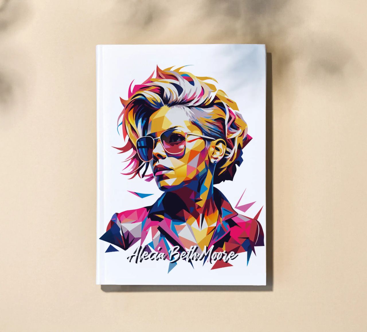 Alecia Beth Moore Portrait in WPAP Pop Art notebook by vectorartnesia