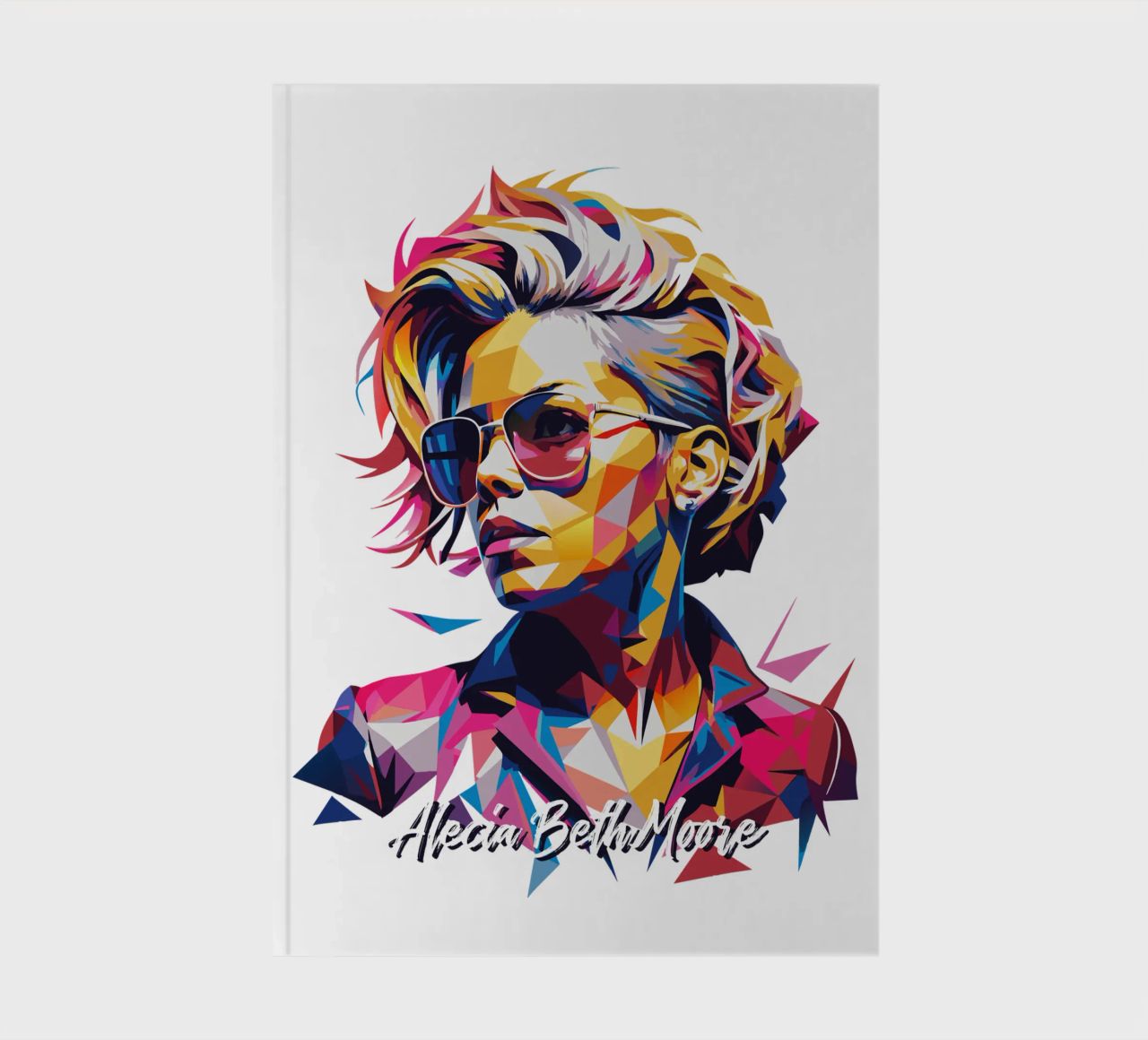 Alecia Beth Moore Portrait in WPAP Pop Art notebook by vectorartnesia
