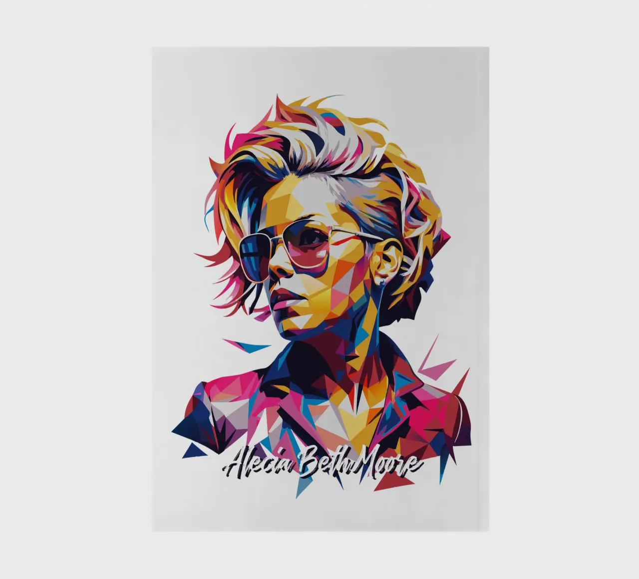 Alecia Beth Moore Portrait in WPAP Pop Art diario da vectorartnesia