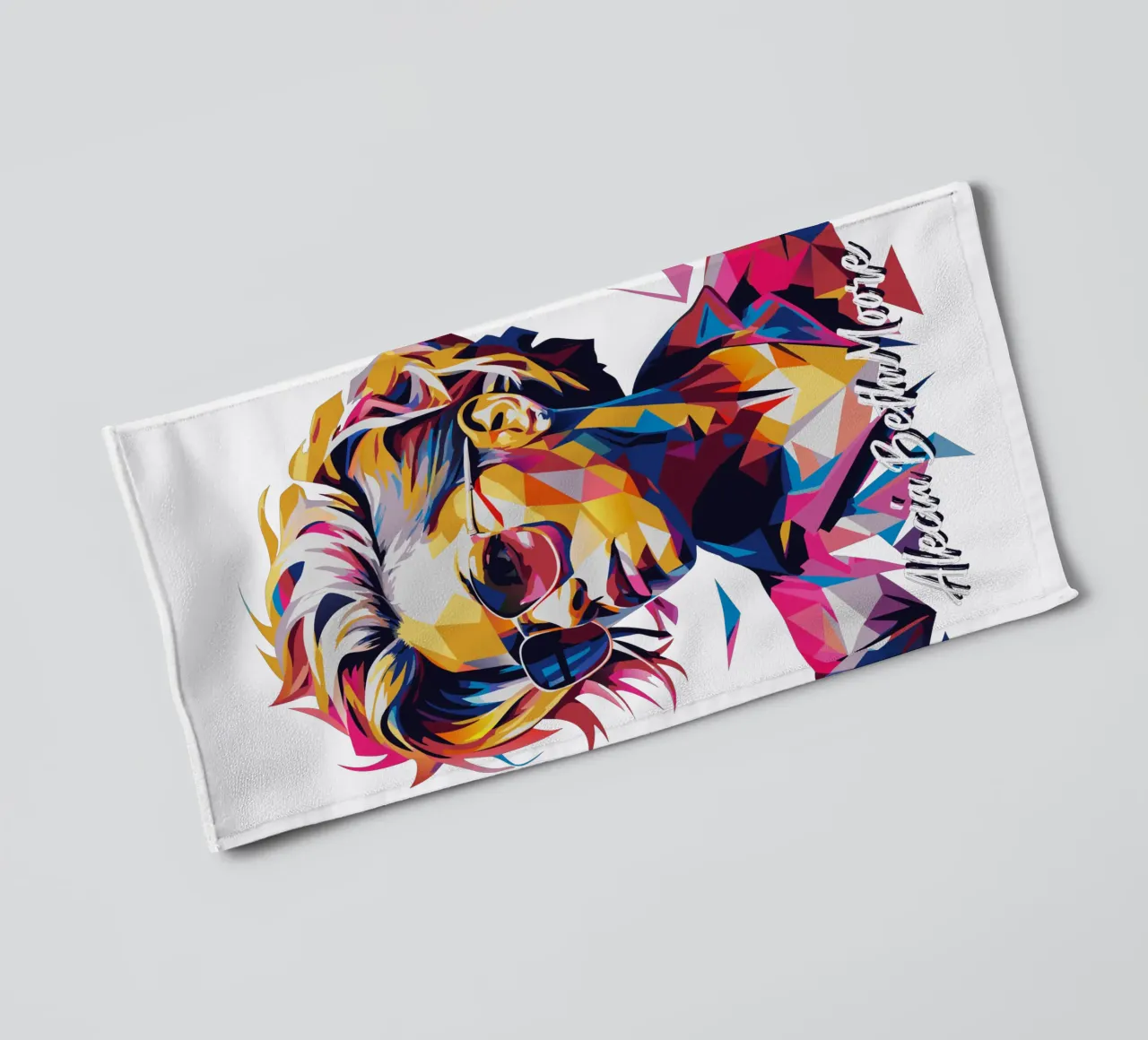 Alecia Beth Moore Portrait in WPAP Pop Art Handtuch von vectorartnesia