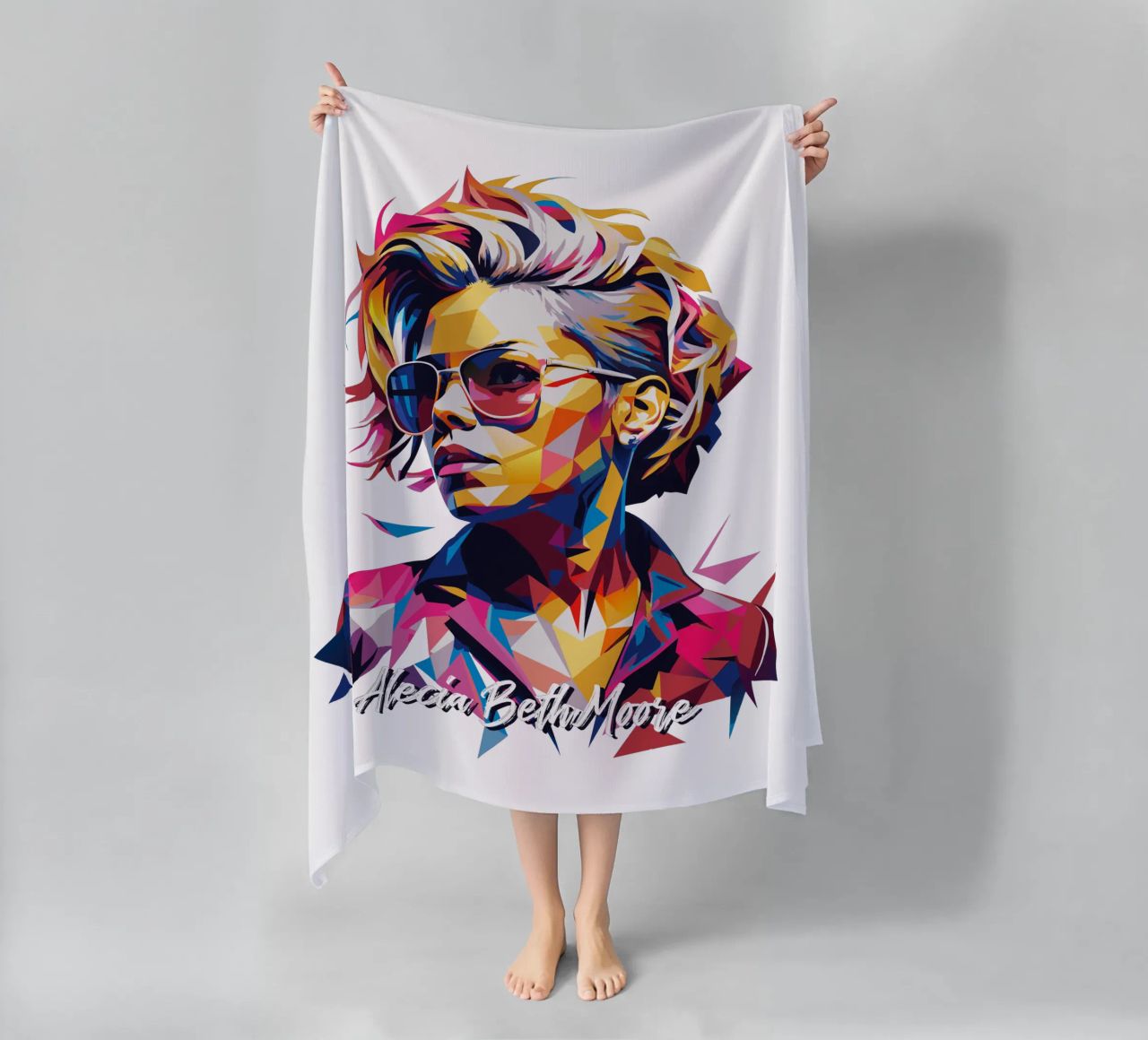 Alecia Beth Moore Portrait in WPAP Pop Art telo mare da vectorartnesia