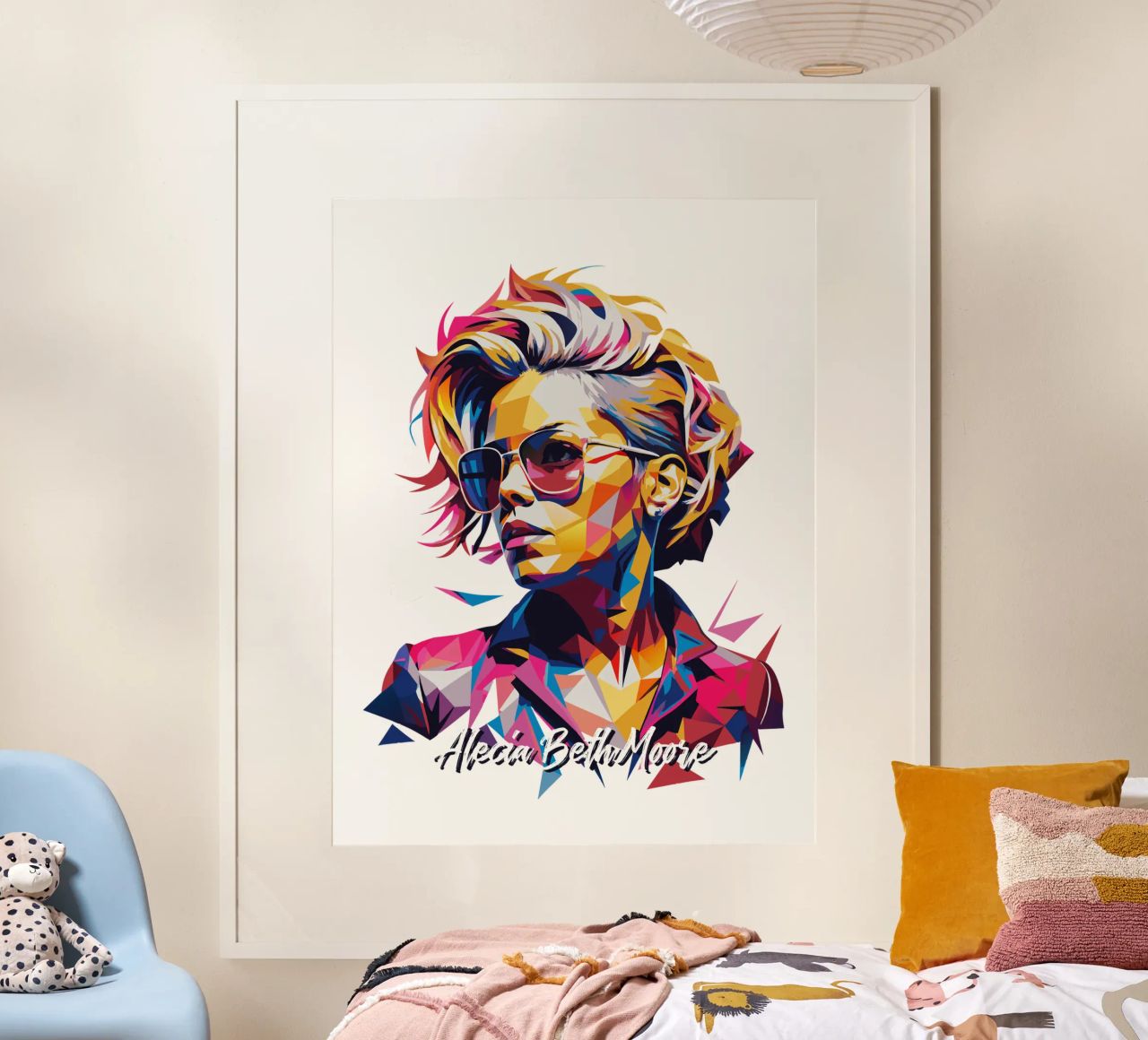 Alecia Beth Moore Portrait in WPAP Pop Art poster da vectorartnesia