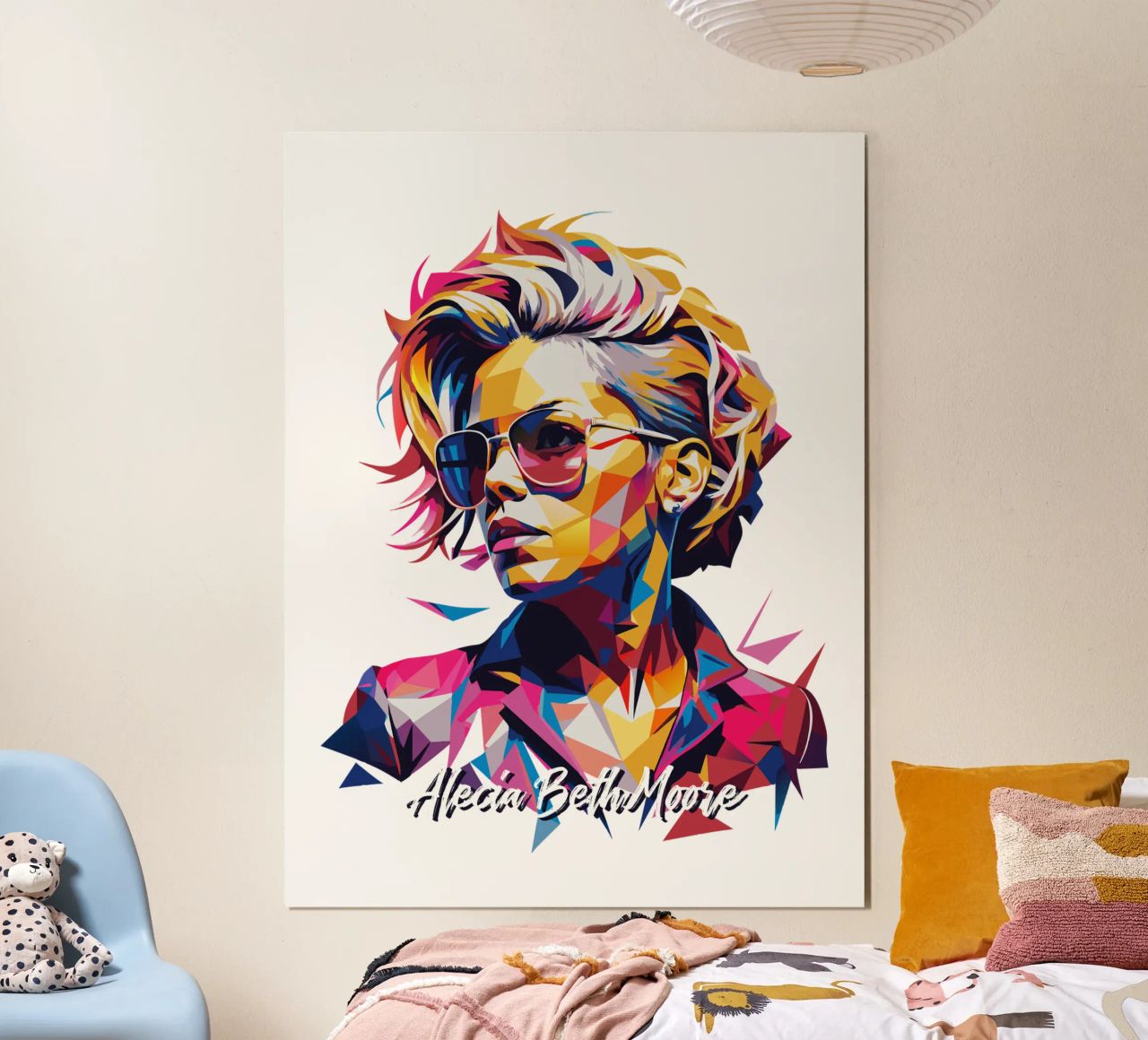 Alecia Beth Moore Portrait in WPAP Pop Art poster da vectorartnesia