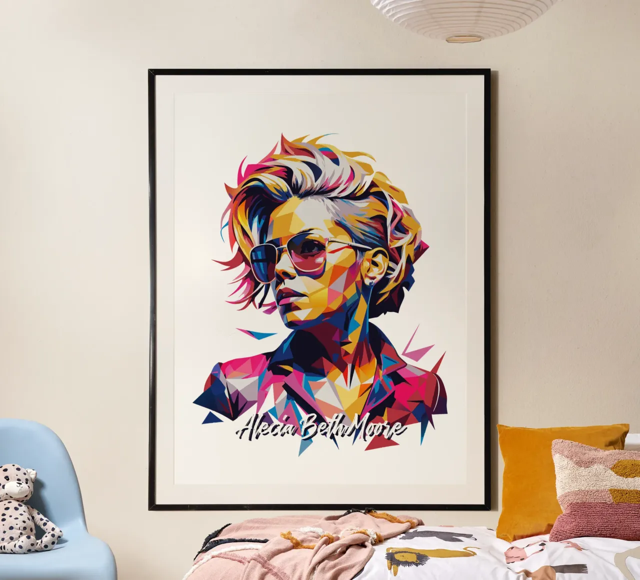 Alecia Beth Moore Portrait in WPAP Pop Art hahnemühle de vectorartnesia