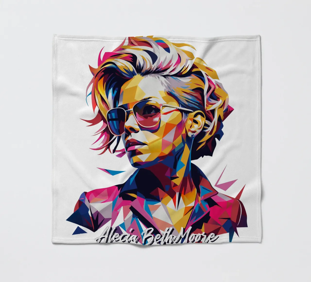 Alecia Beth Moore Portrait in WPAP Pop Art coperta in pile da vectorartnesia