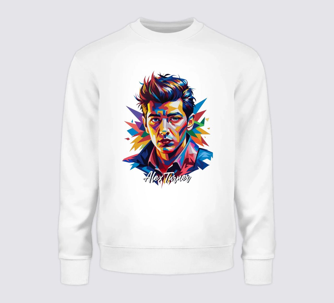 Alex Turner Portrait in WPAP Pop Art felpa da vectorartnesia