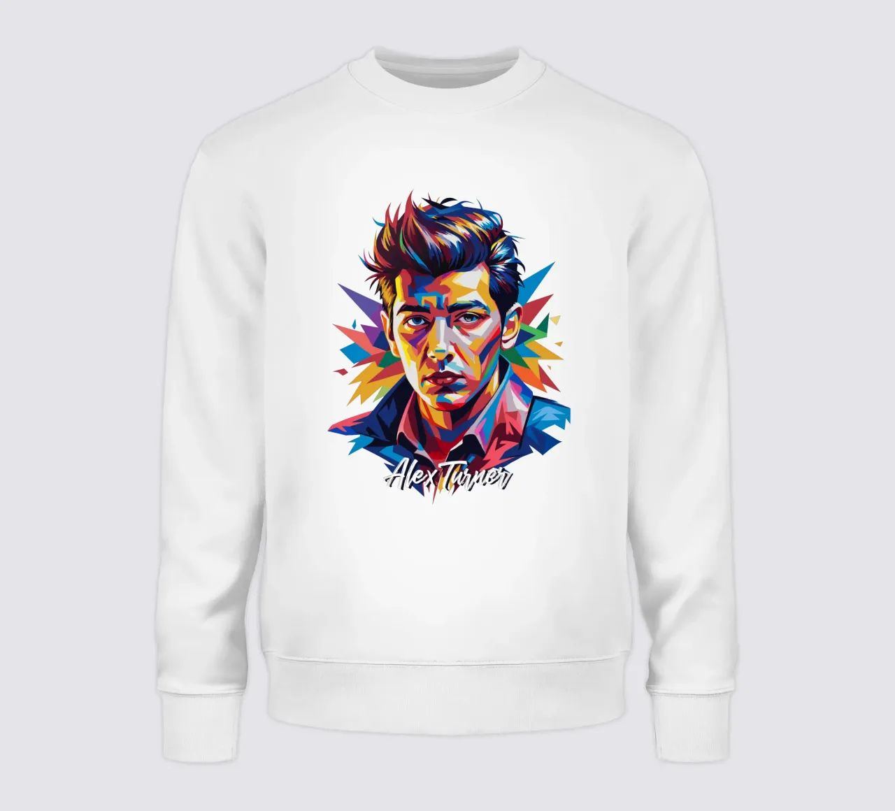 Alex Turner Portrait in WPAP Pop Art felpa da vectorartnesia