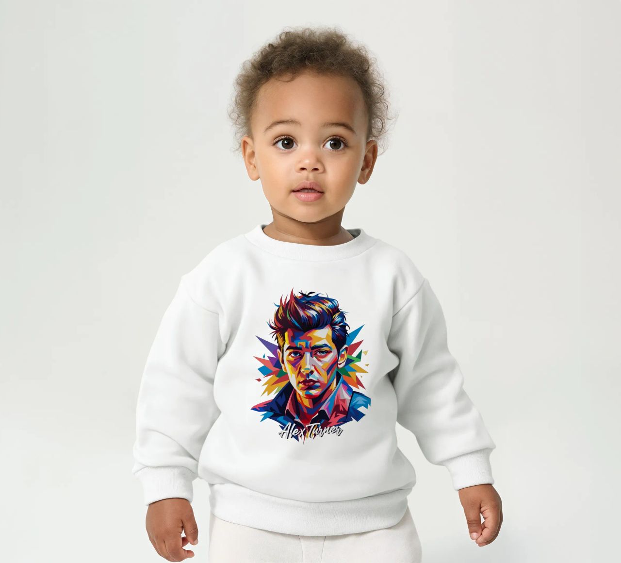 Alex Turner Portrait in WPAP Pop Art felpa neonato da vectorartnesia