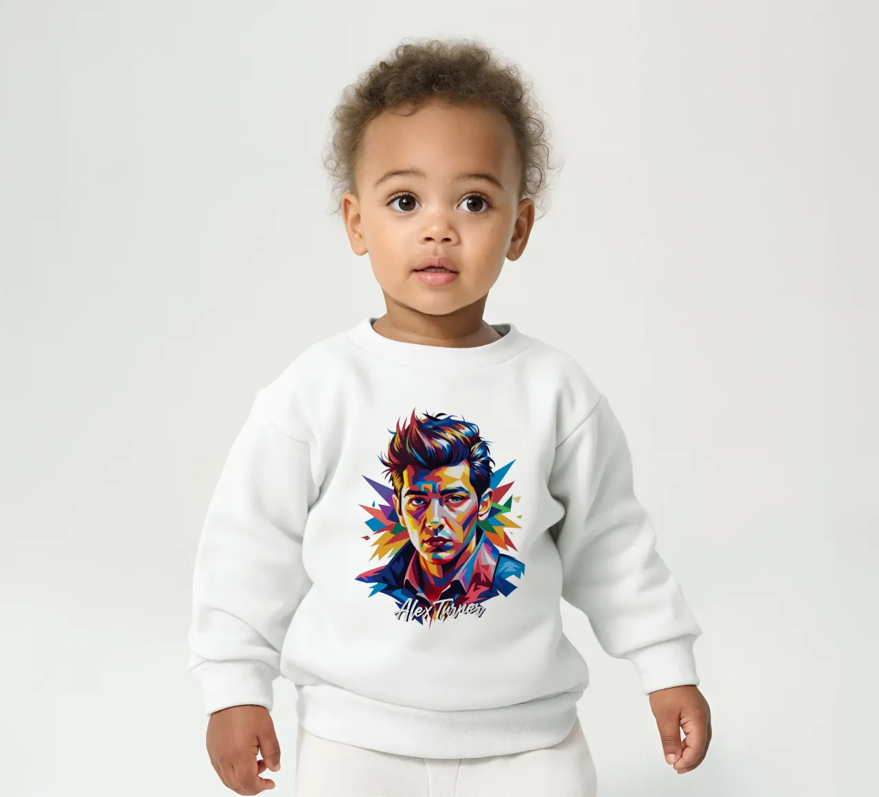 Alex Turner Portrait in WPAP Pop Art sweat pour bébé de vectorartnesia