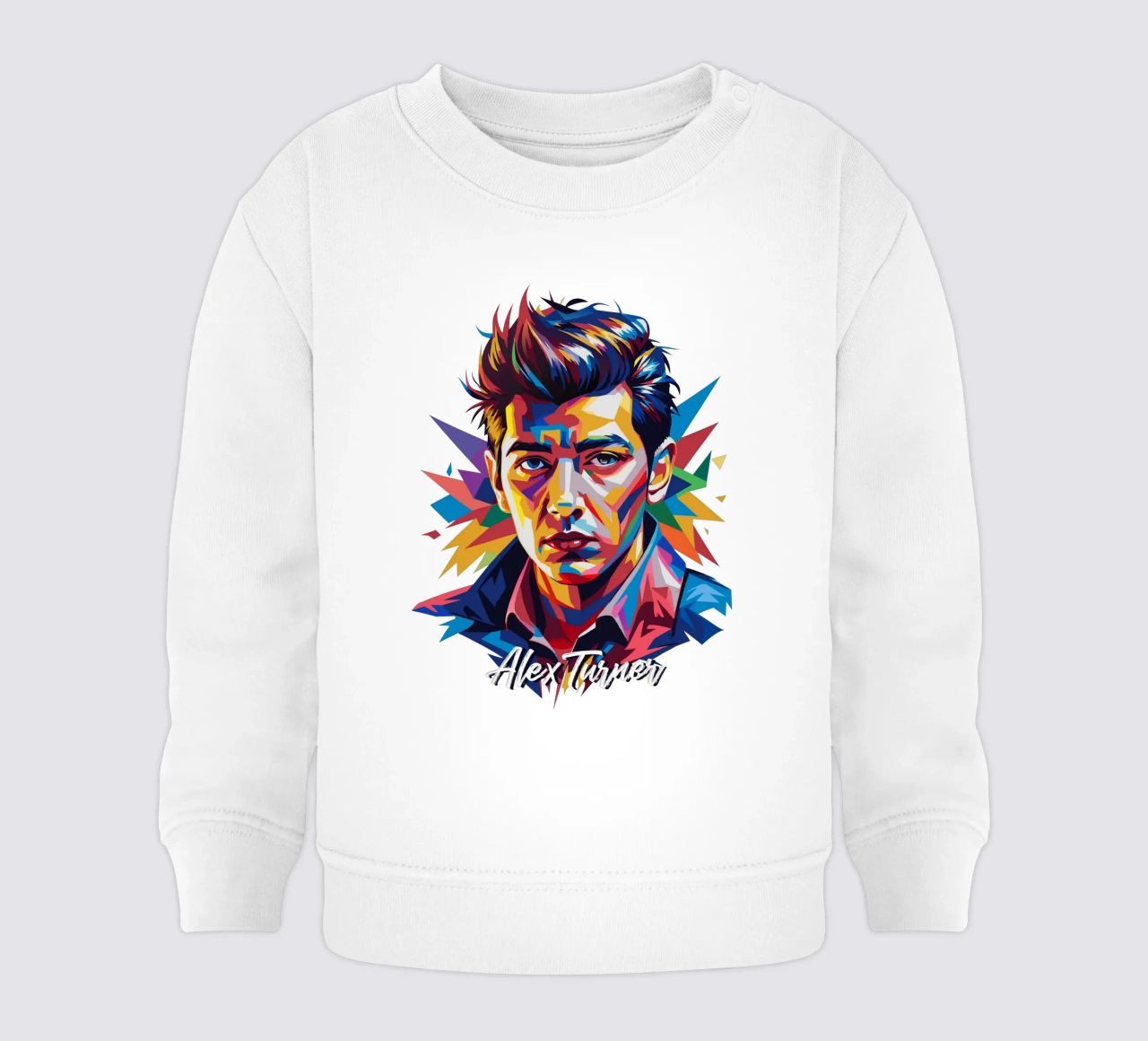 Alex Turner Portrait in WPAP Pop Art felpa neonato da vectorartnesia
